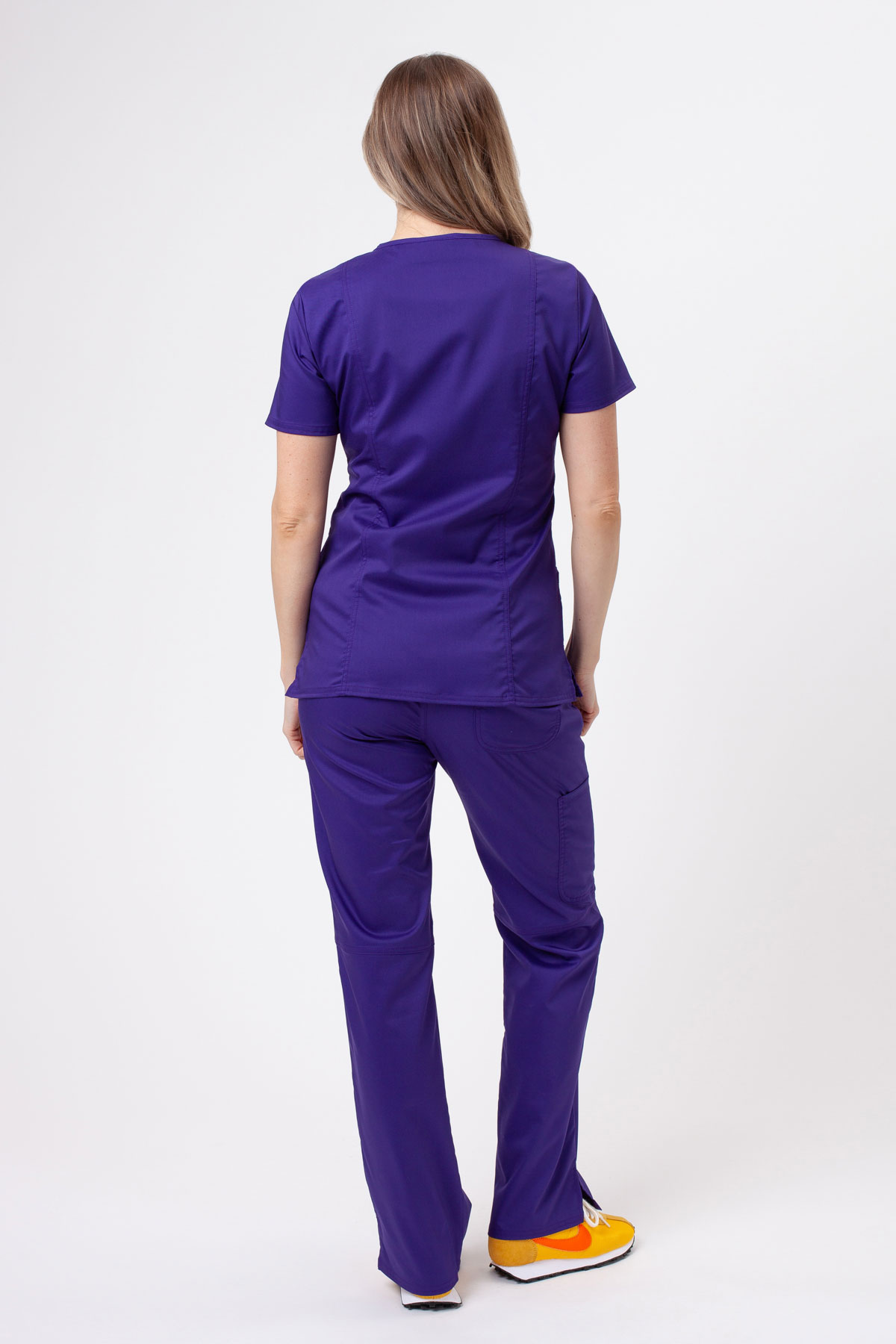 Women's Cherokee Revolution Straight scrubs set grape-2