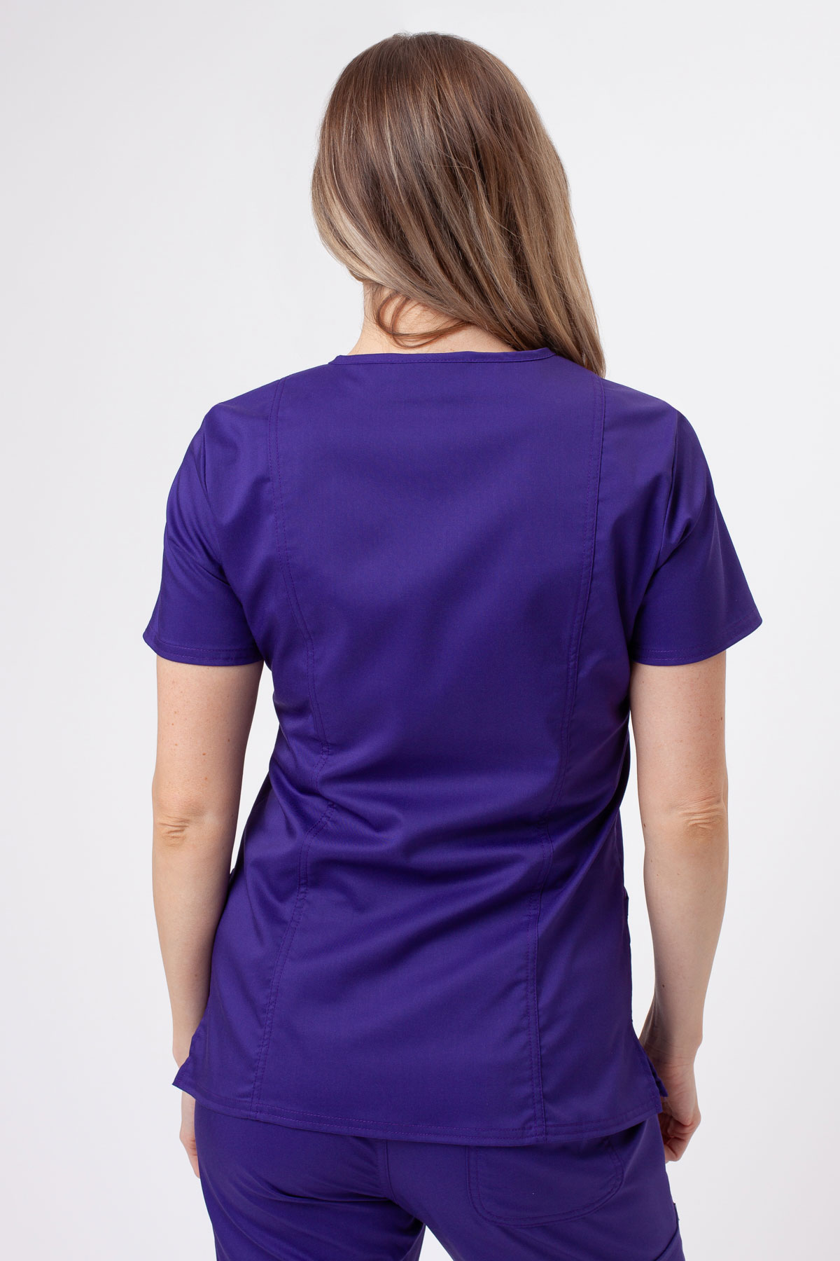 Women's Cherokee Revolution Straight scrubs set grape-4