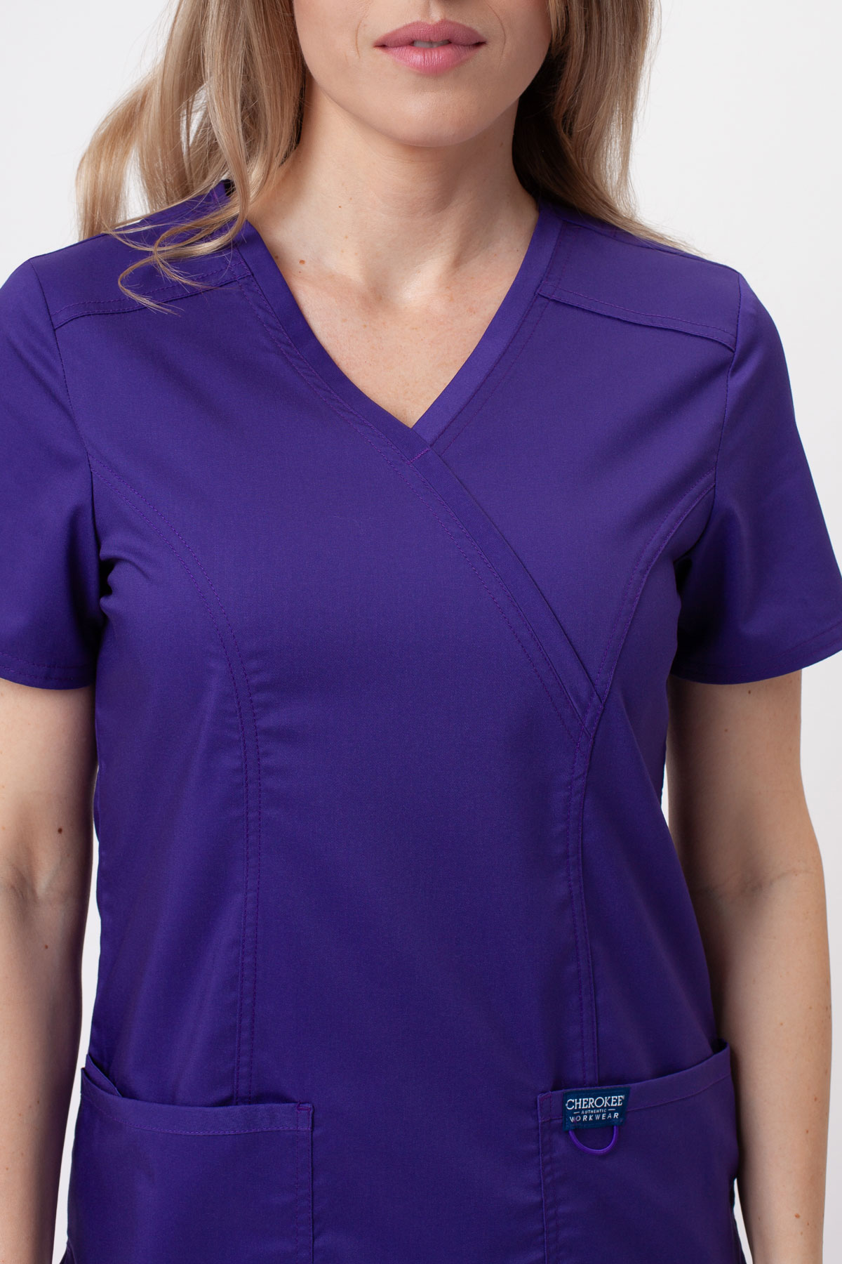 Women's Cherokee Revolution Straight scrubs set grape-5