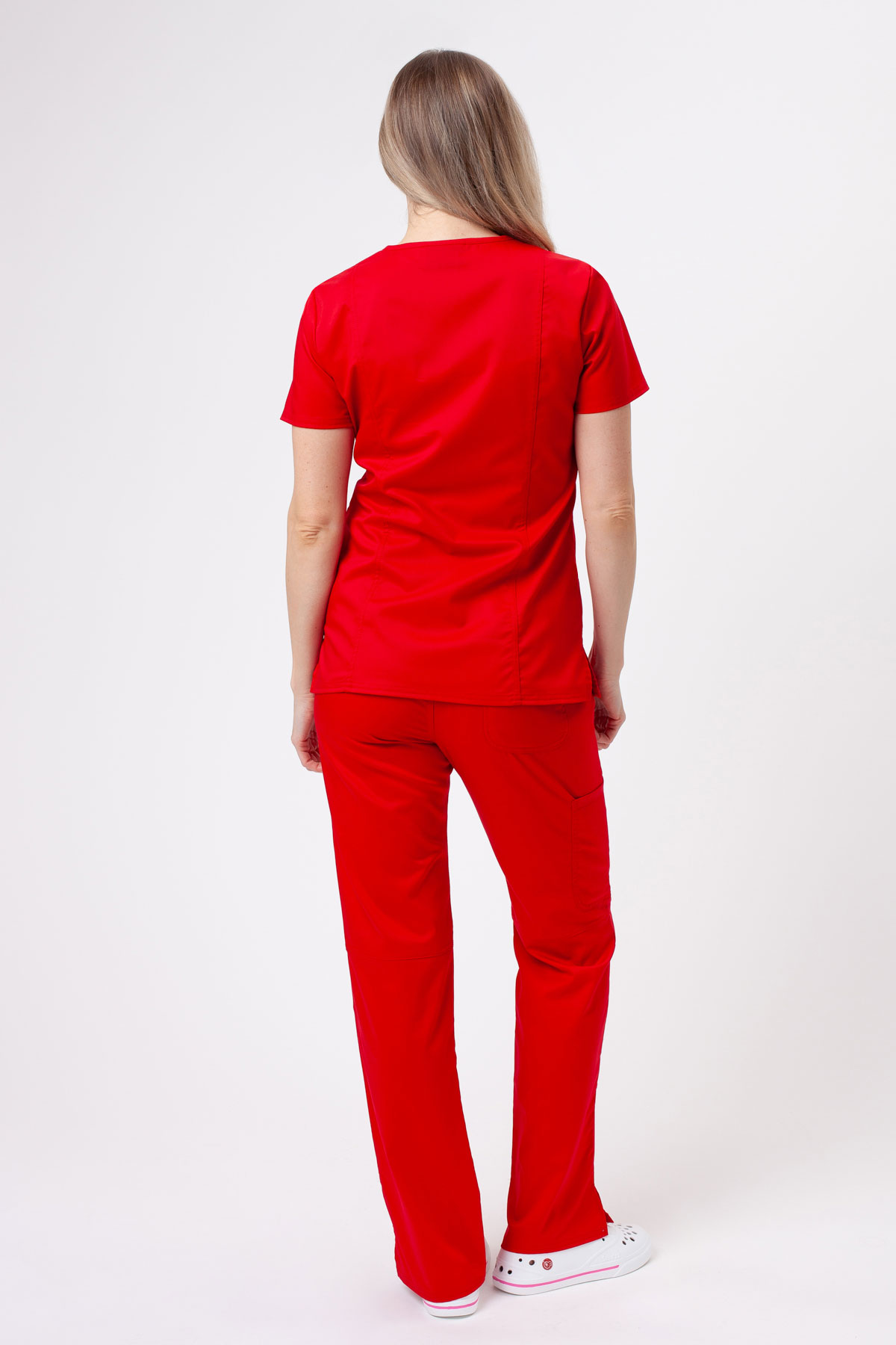 Women’s Cherokee Revolution Straight Leg scrub trousers red-5