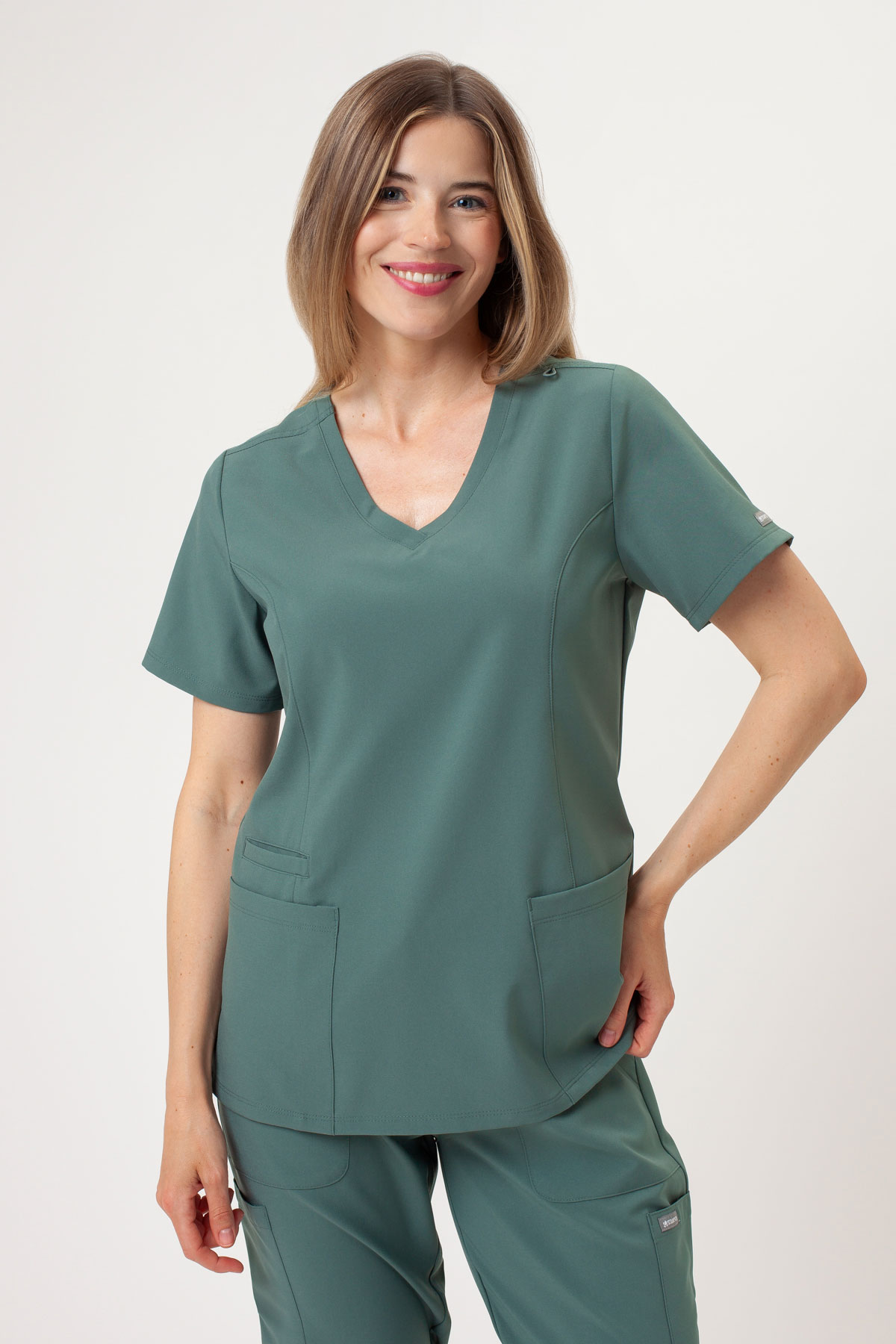 Women's Maevn Momentum Double scrubs set moss green-2