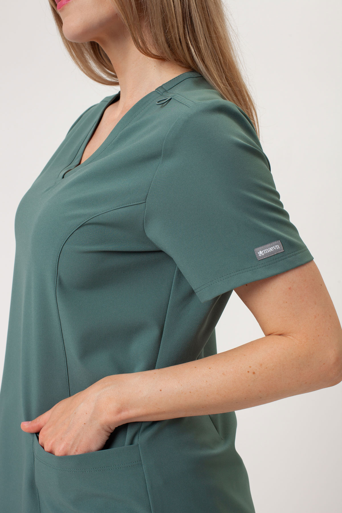 Women's Maevn Momentum Double scrubs set moss green-6