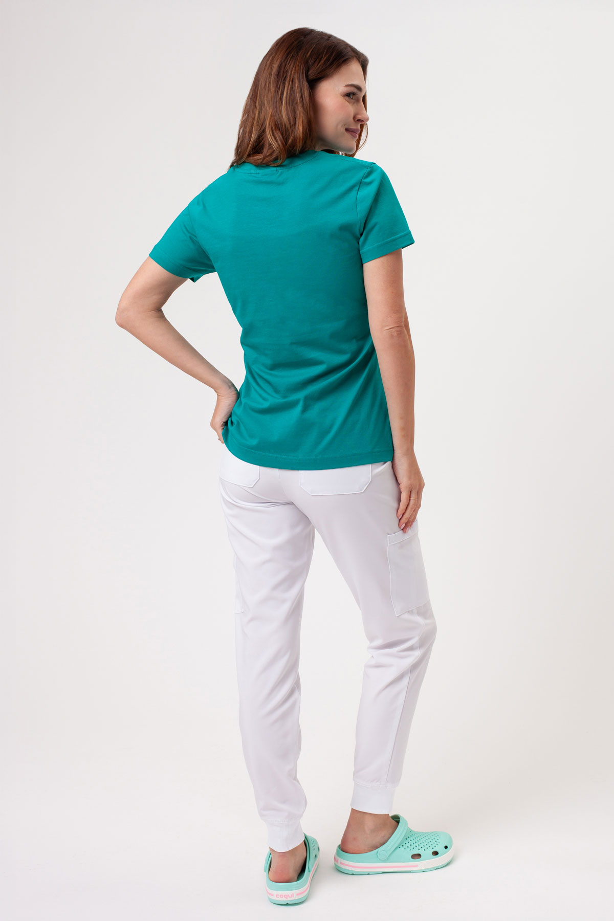 Women’s Malfini Basic T-shirt teal blue-3