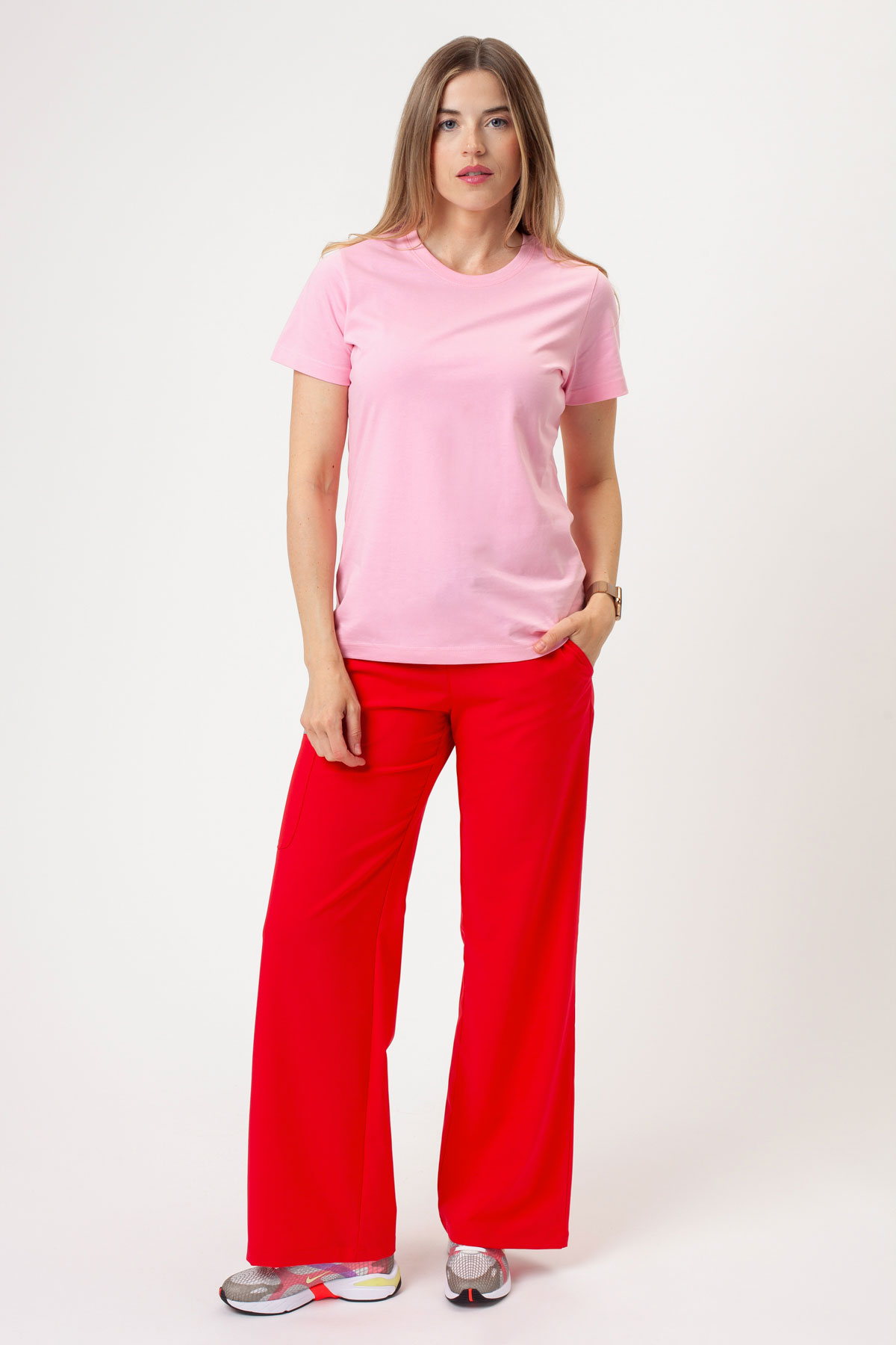 Women’s Malfini Basic T-shirt pink-4