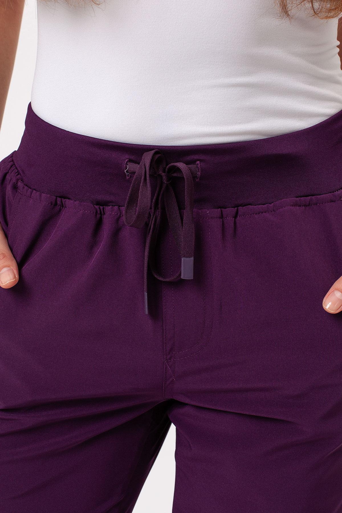 Women's Sunrise Move Go scrub trousers eggplant-2