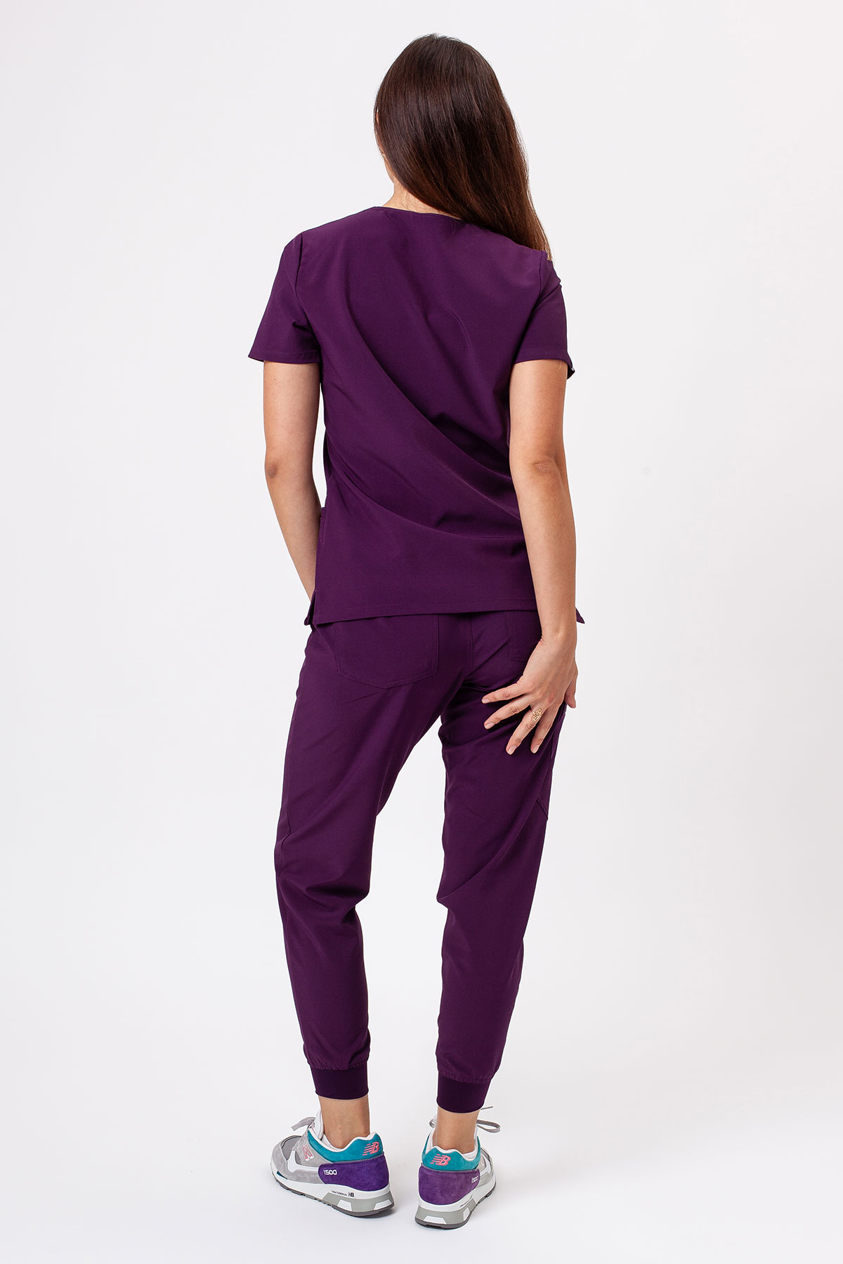 Women's Sunrise Move Go scrub set eggplant-2