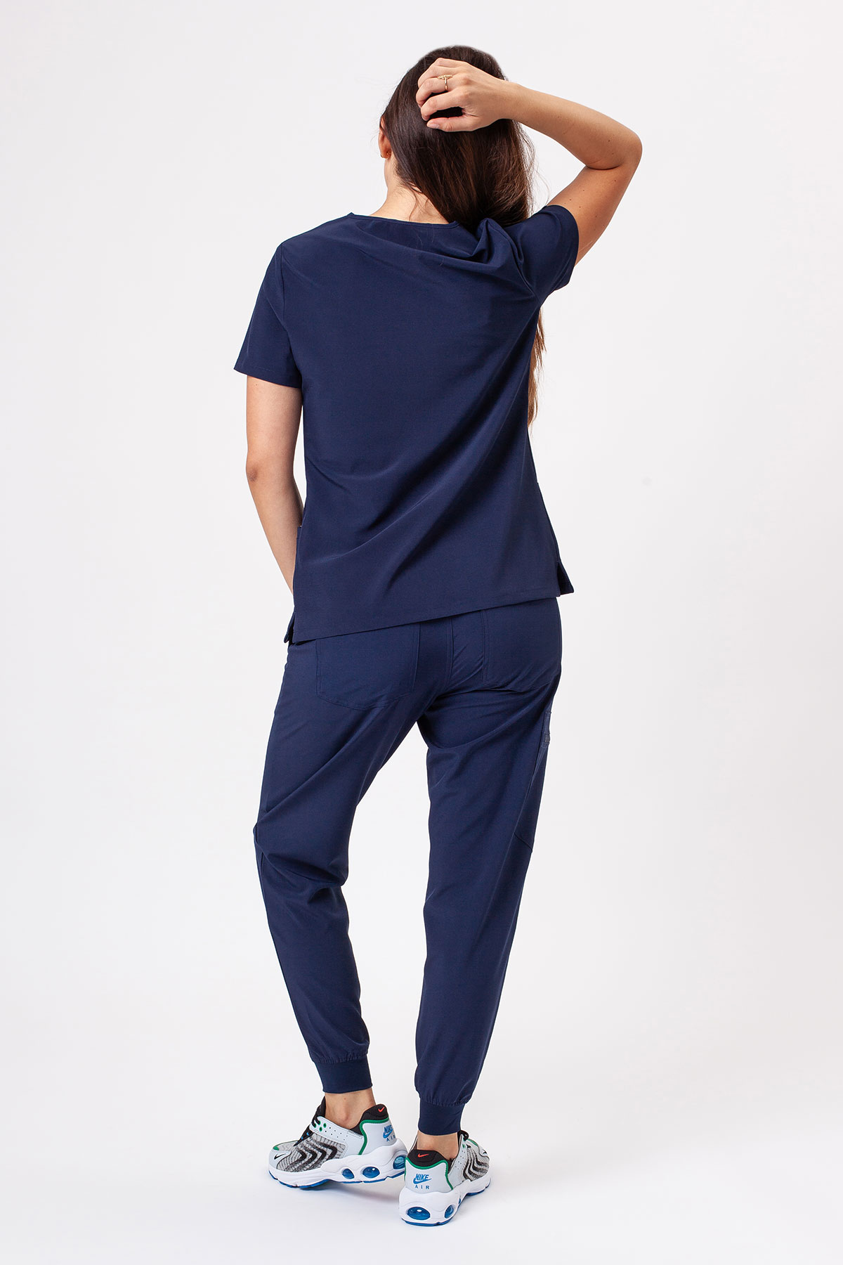Women's Sunrise Move Go scrub set navy-2