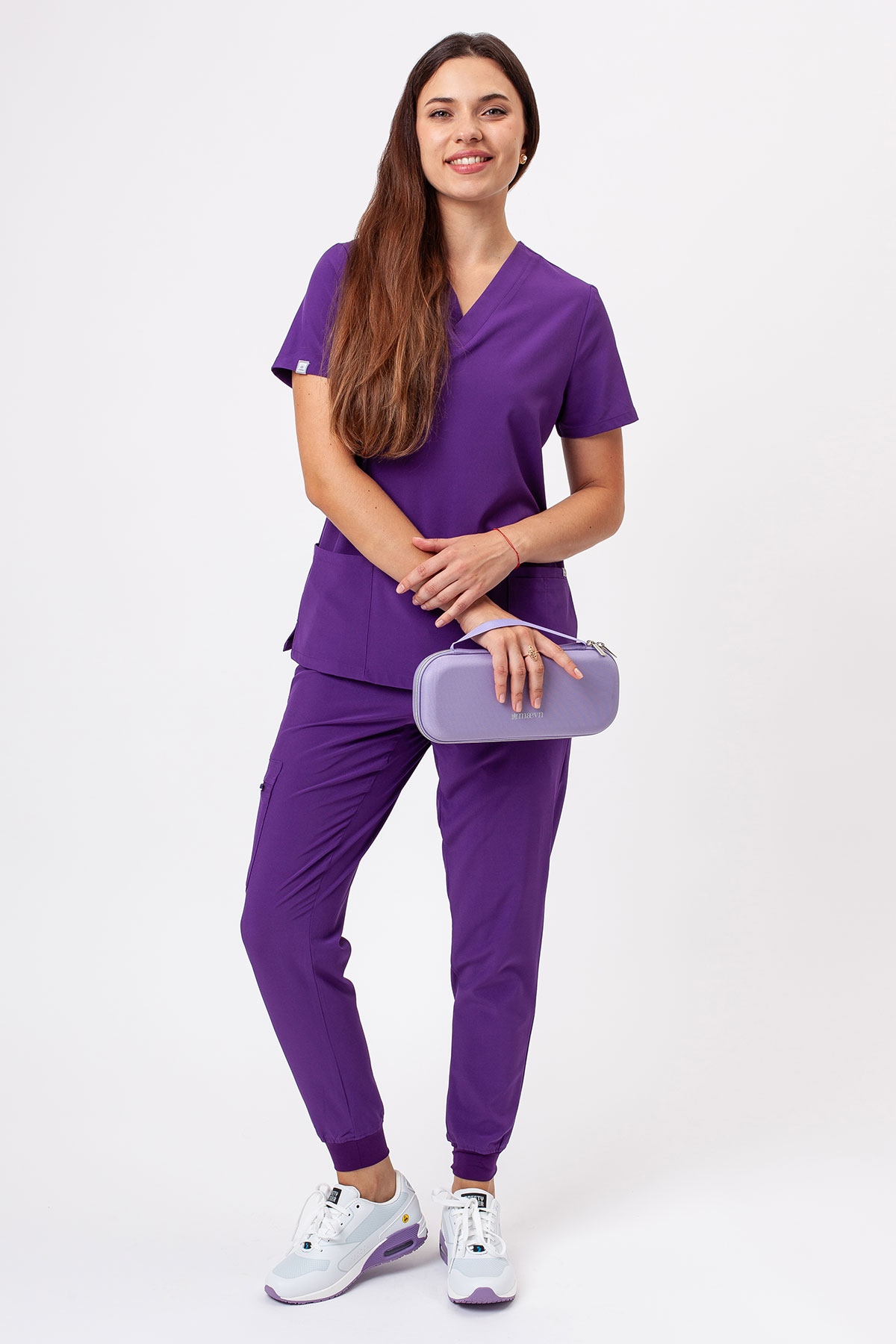 Women's Sunrise Move Pulse scrub top purple-7