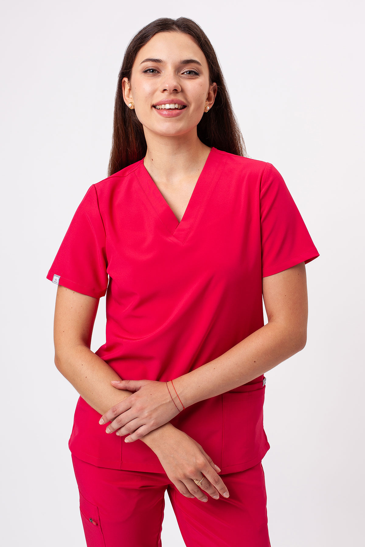 Women's Sunrise Move Go scrub set raspberry-3