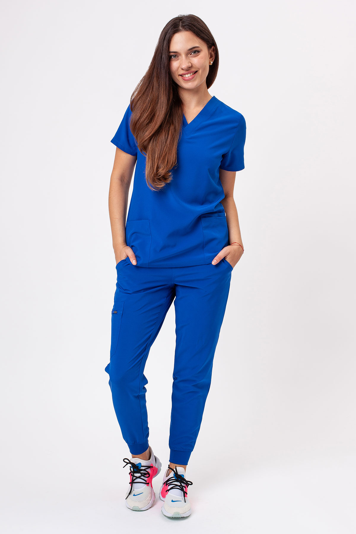 Women's Sunrise Move Pulse scrub top royal blue-6