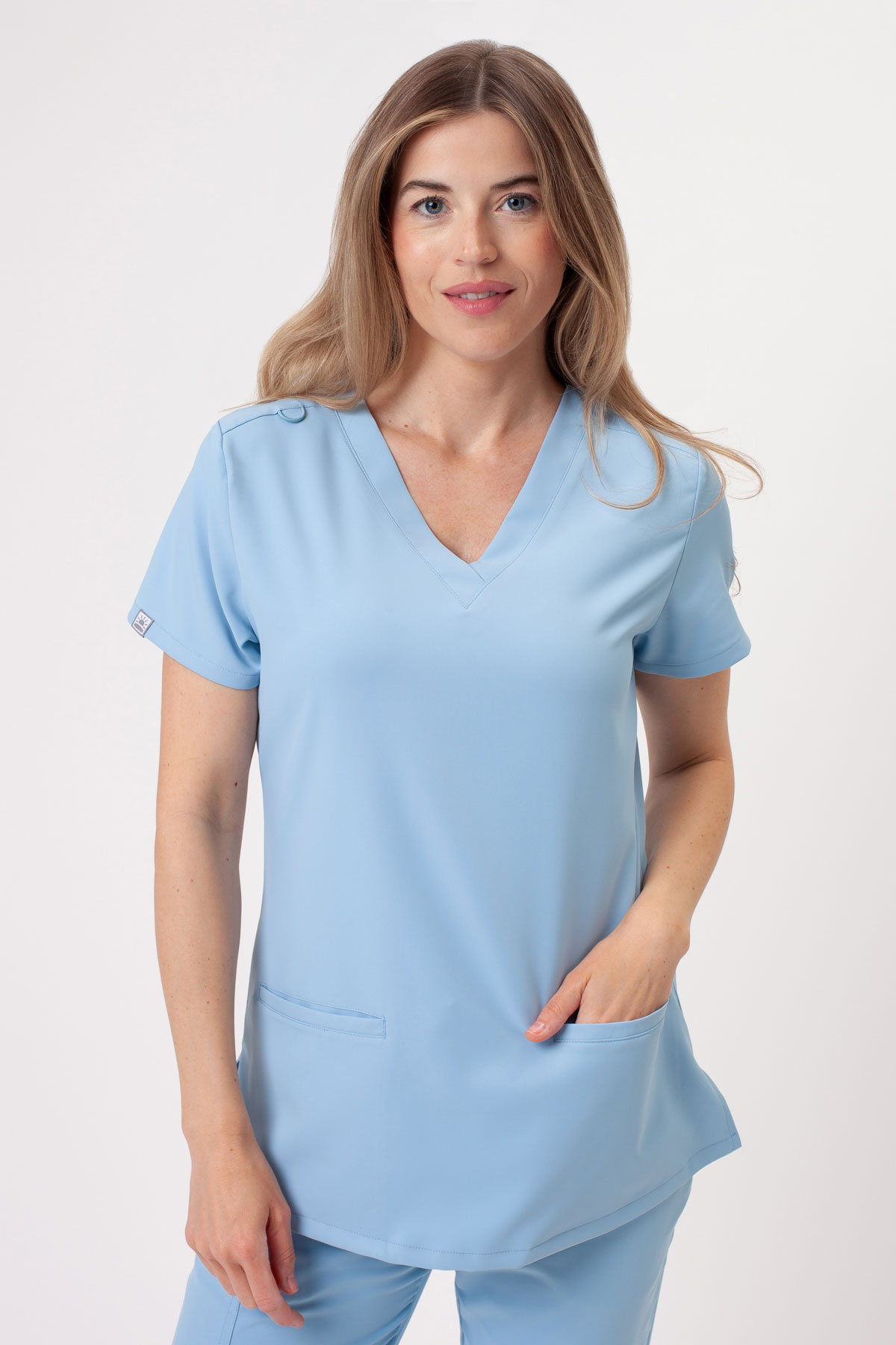Women’s Sunrise Lite Shift scrub top ceil blue-1
