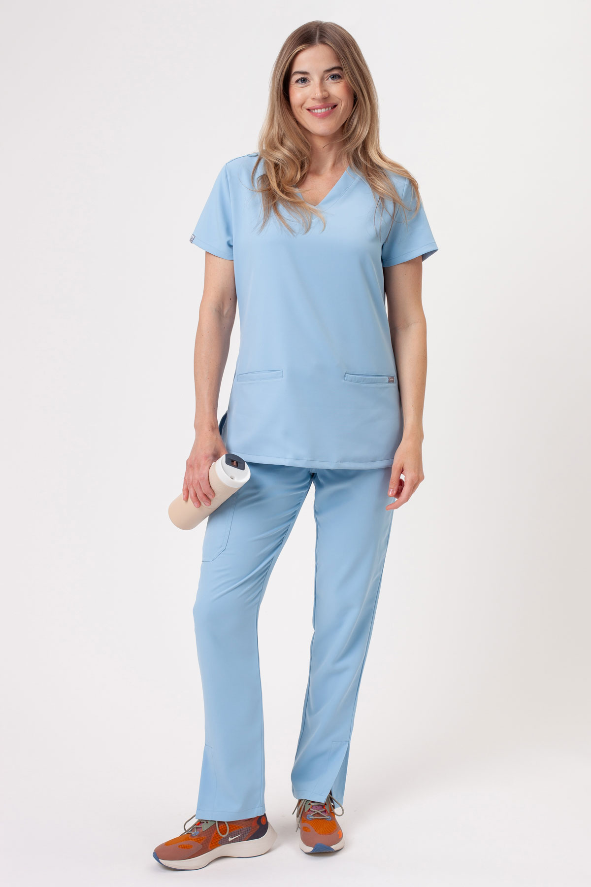 Women's Sunrise Lite Split scrub trousers ceil blue-1
