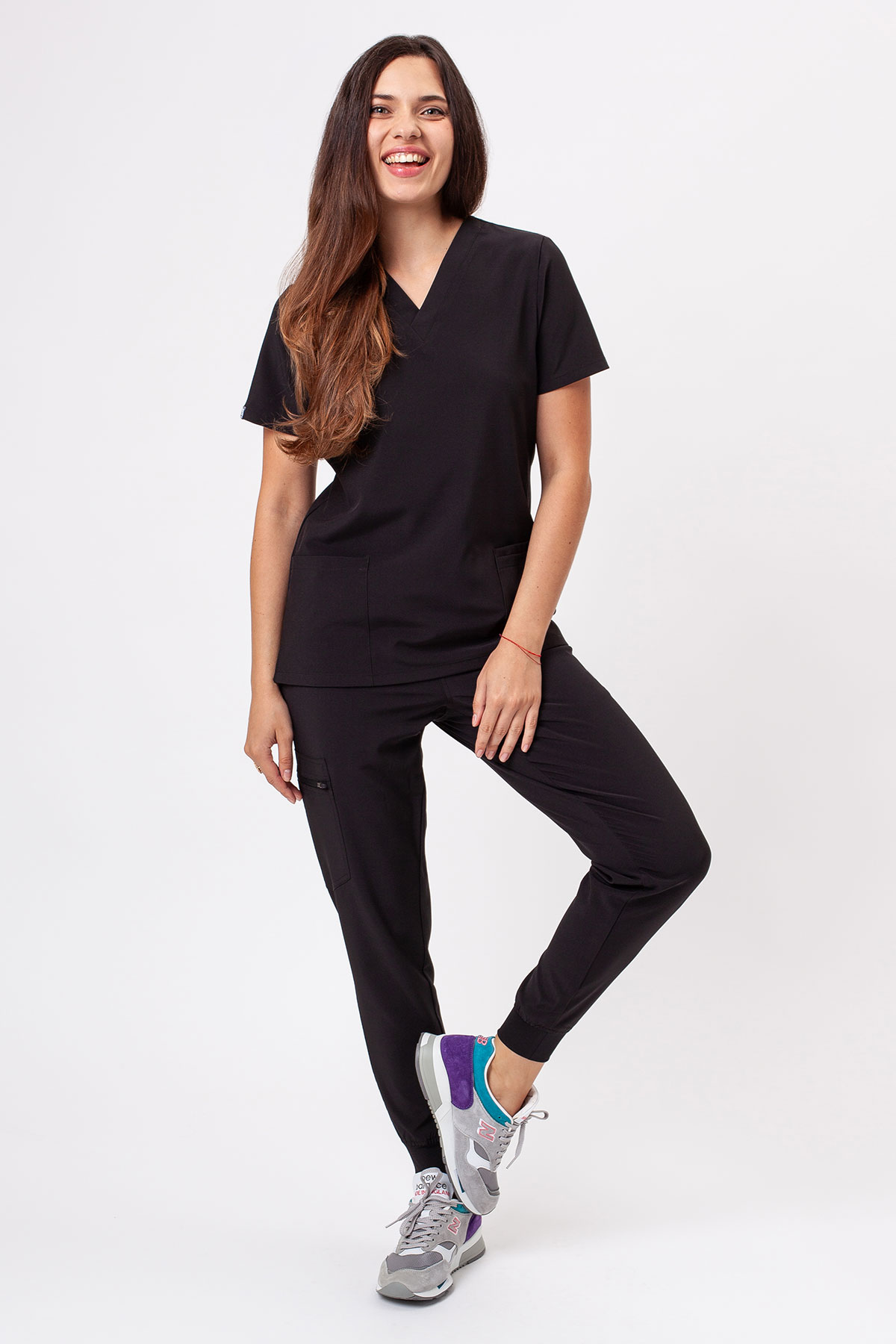 Women's Sunrise Move Pulse scrub top black-2