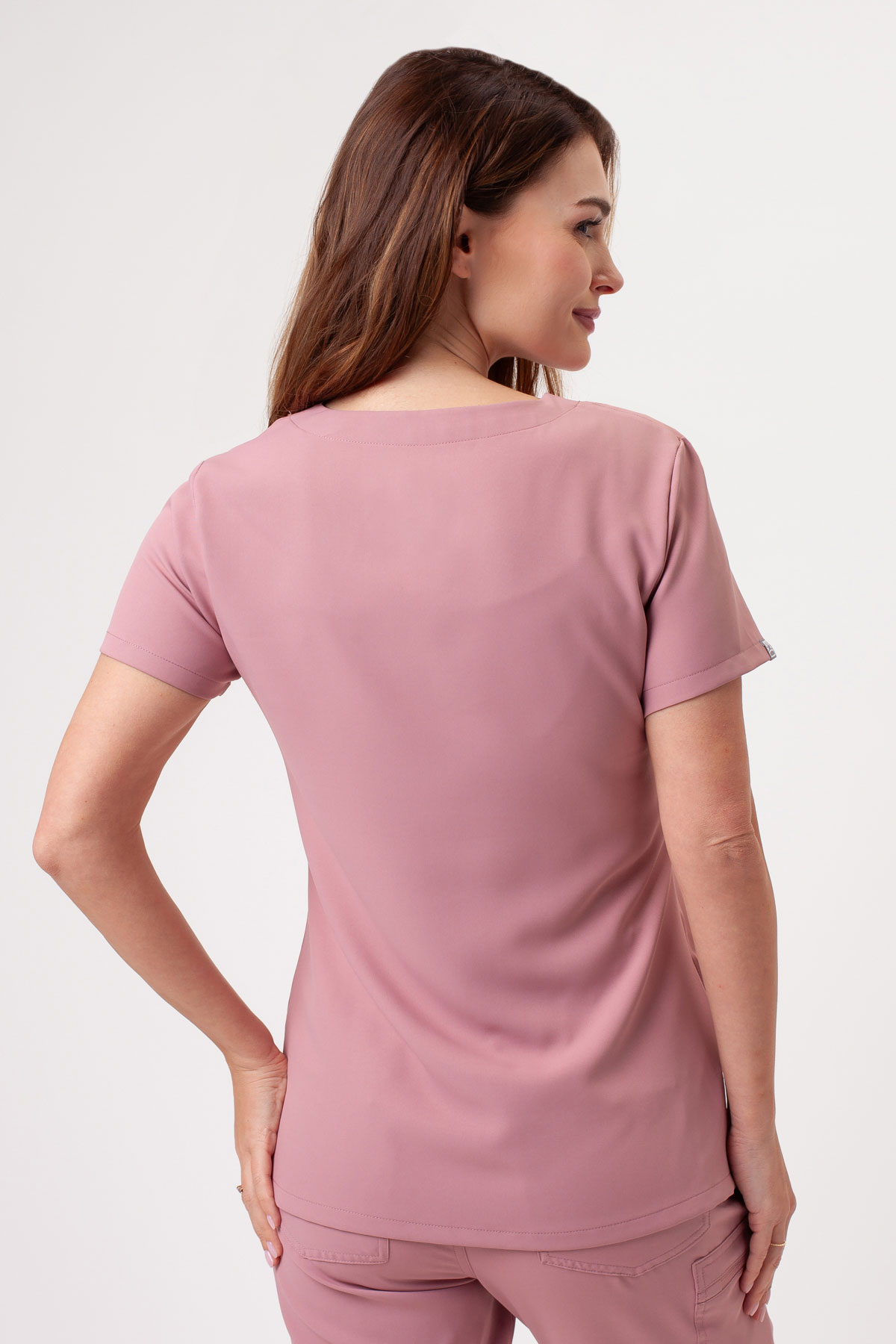 Women's Sunrise Lite Split scrub set blush pink-3