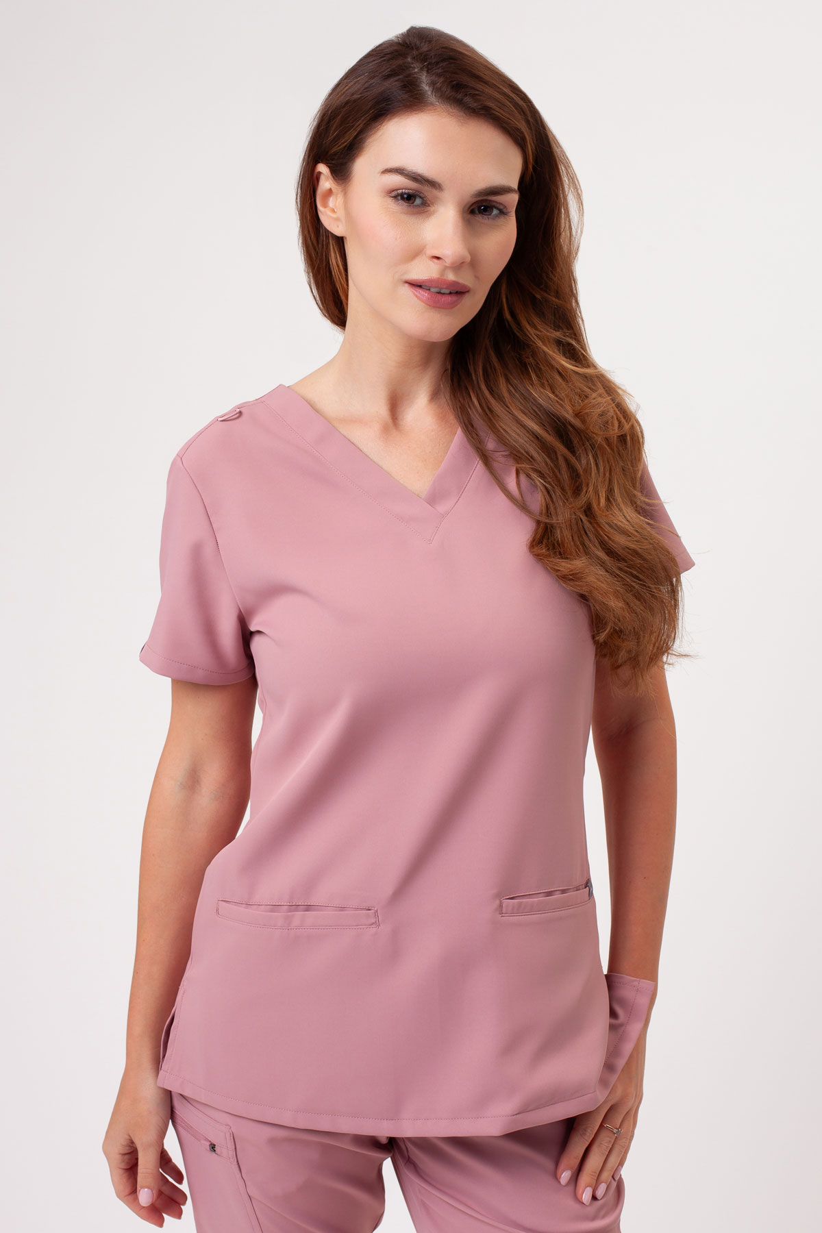 Women's Sunrise Lite Split scrub set blush pink-2