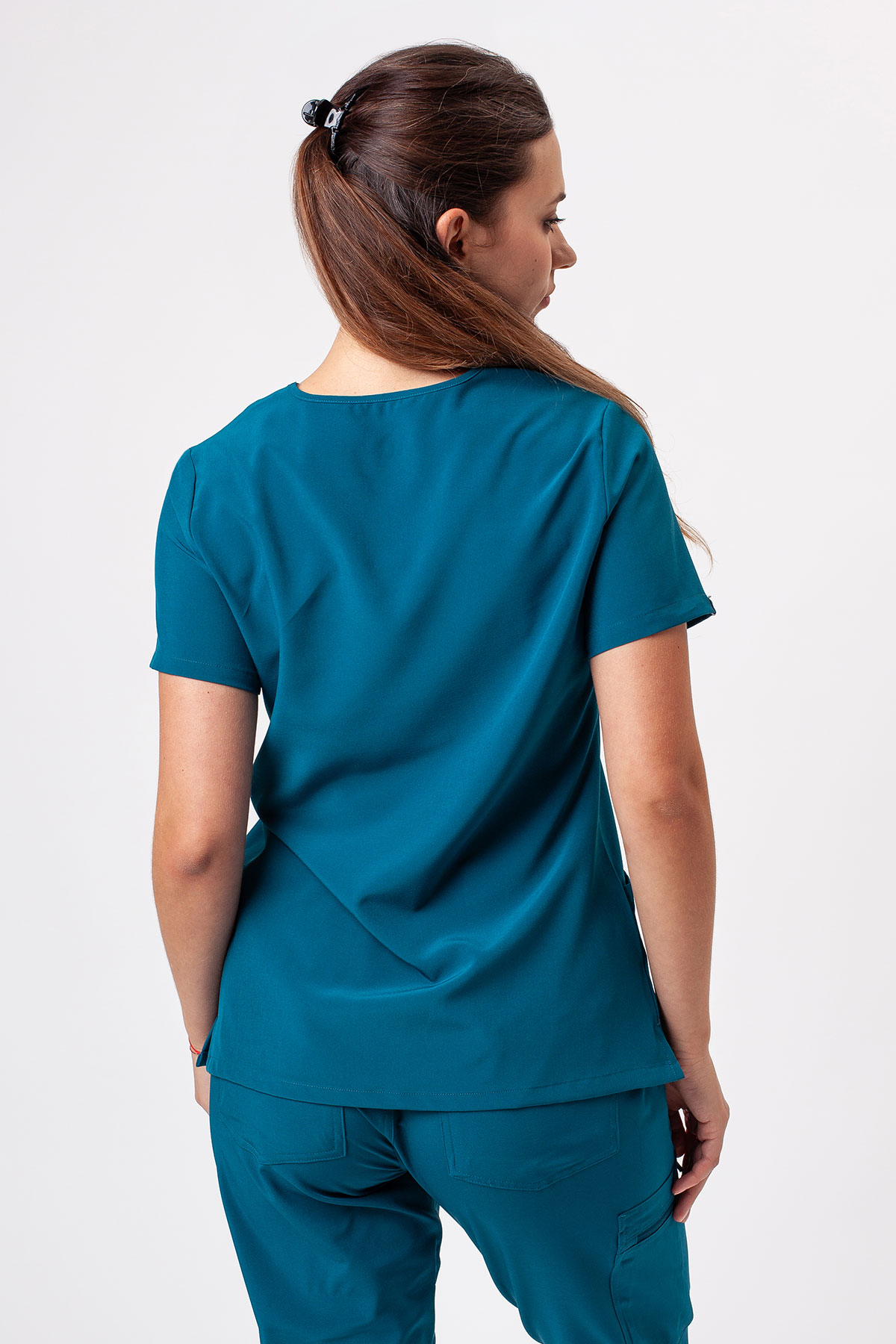 Women's Sunrise Move Go scrub set caribbean blue-4