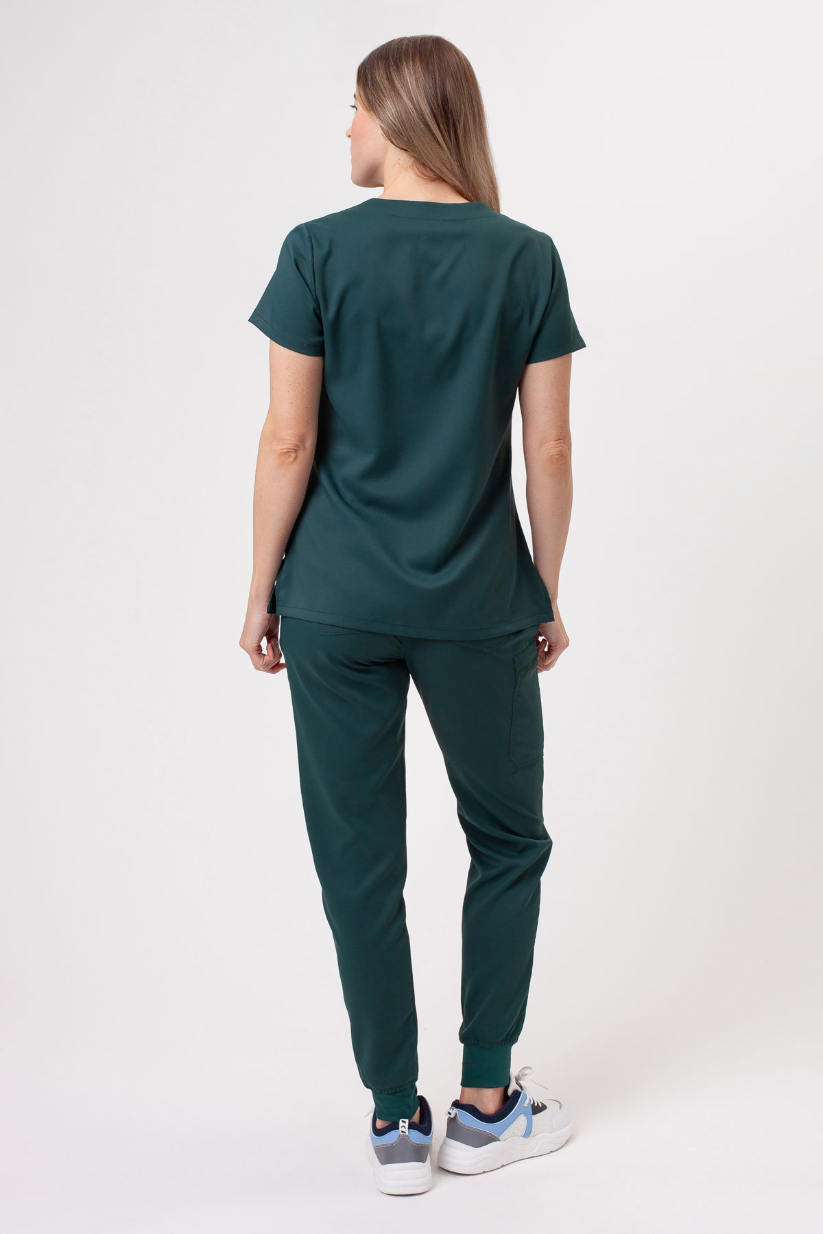 Women’s Sunrise Lite Fit jogger scrub trousers bottle green-8