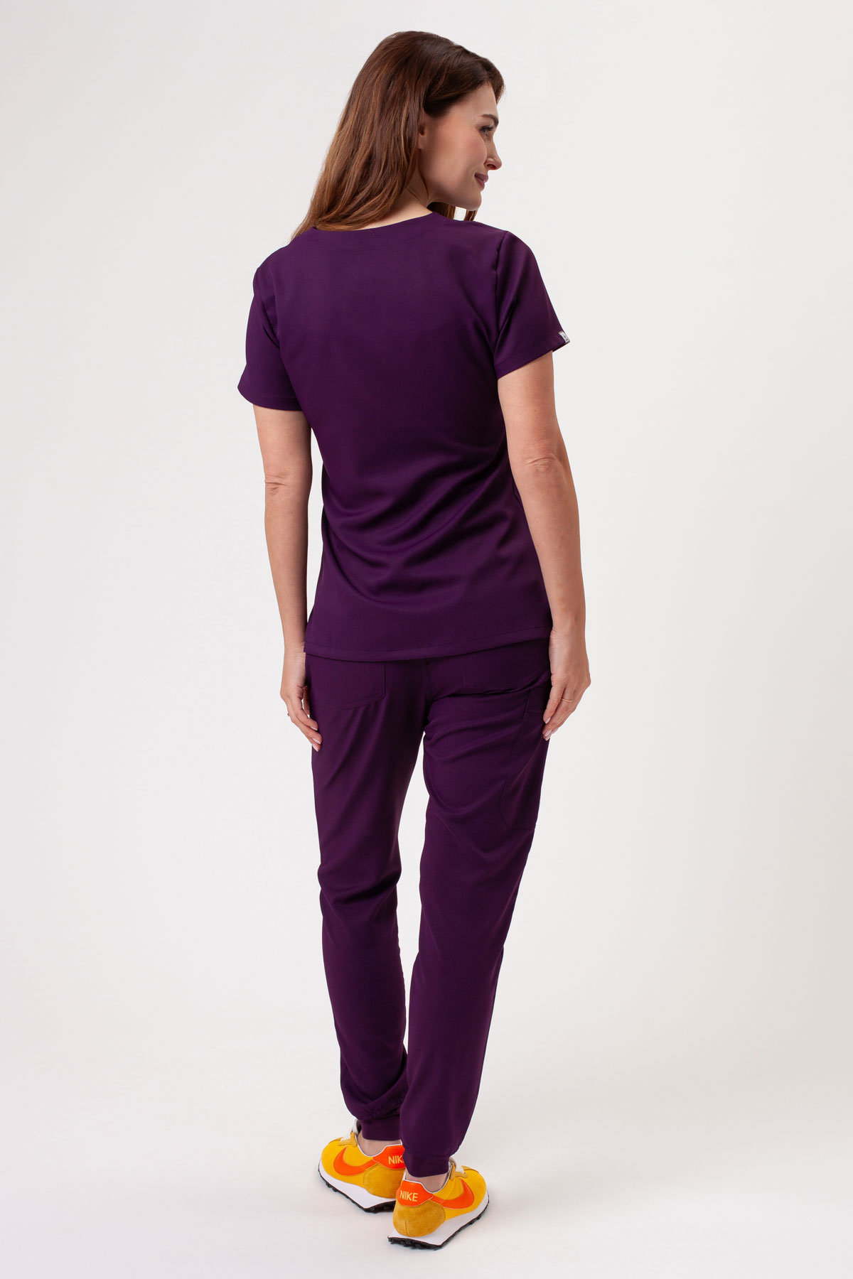 Women's Sunrise Lite Fit jogger scrub set eggplant-1