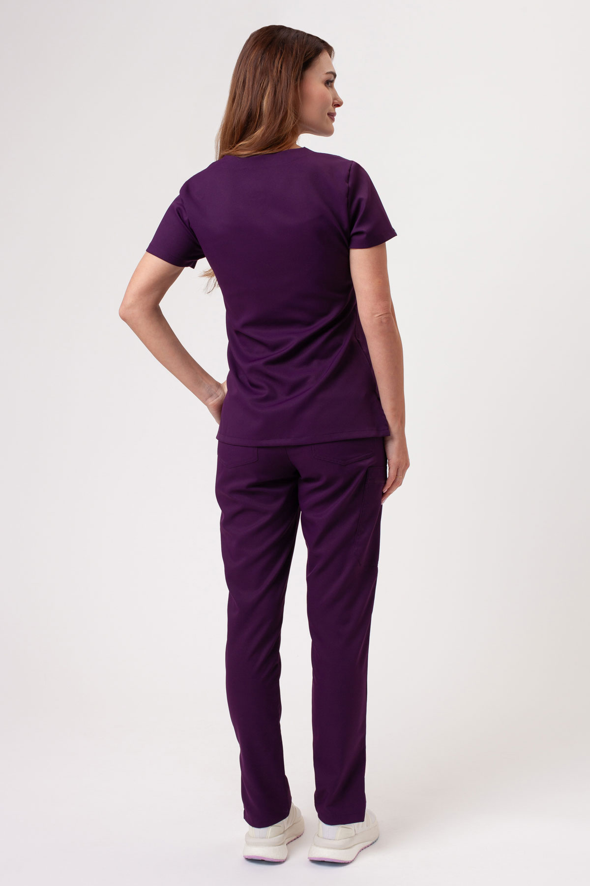 Women's Sunrise Lite Split scrub trousers eggplant-7