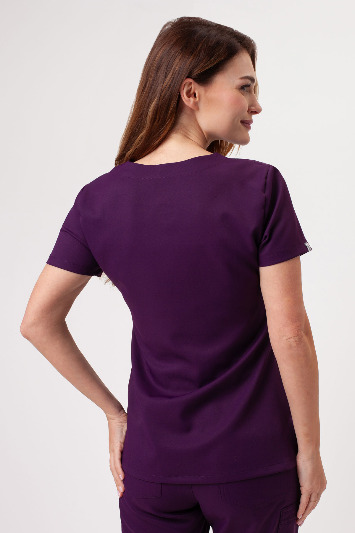 Women's Sunrise Lite Split scrub set eggplant-4