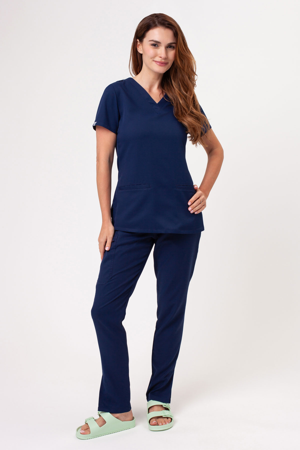 Women's Sunrise Lite Split scrub trousers navy-7