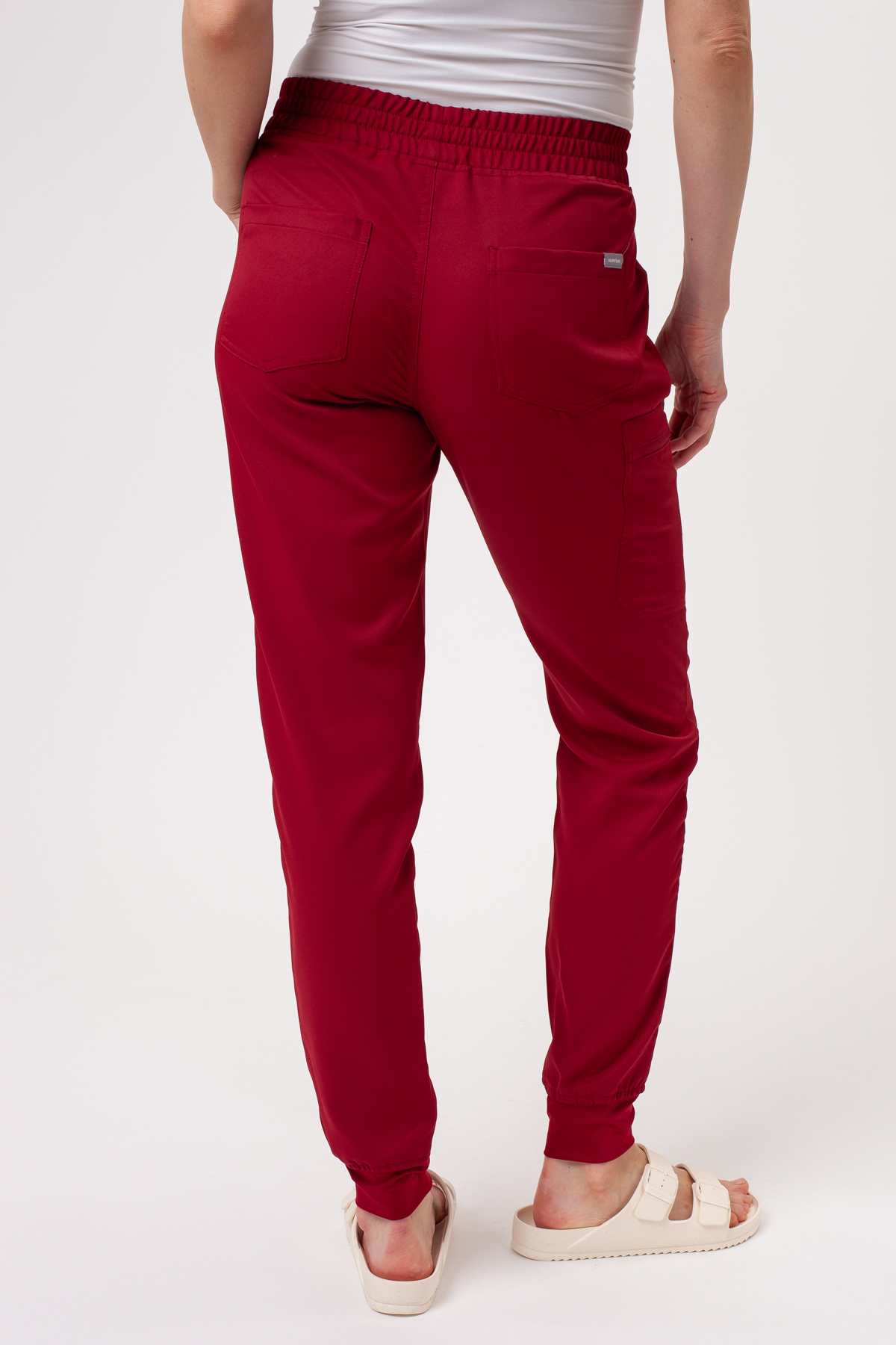 Women’s Sunrise Lite Fit jogger scrub trousers burgundy-2