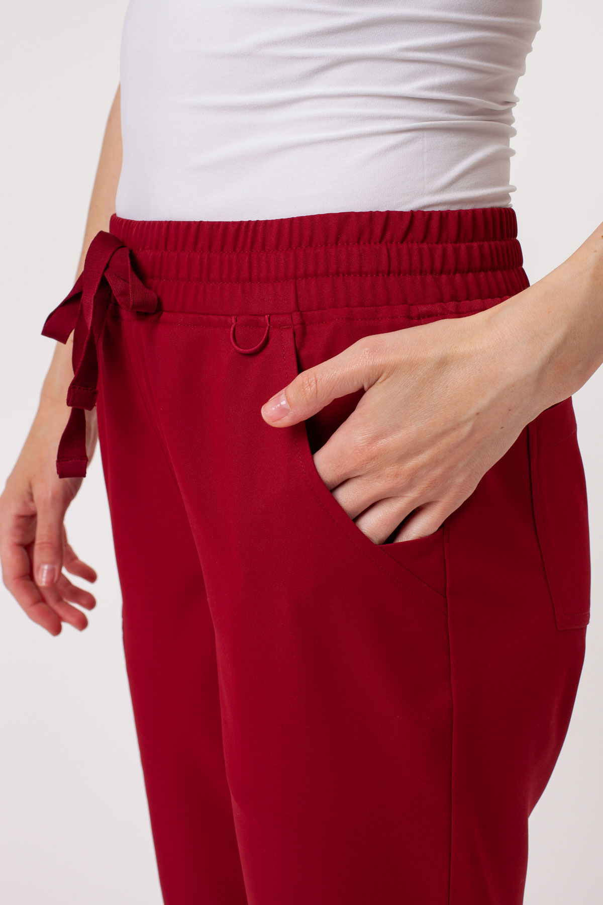 Women's Sunrise Lite Split scrub trousers burgundy-6