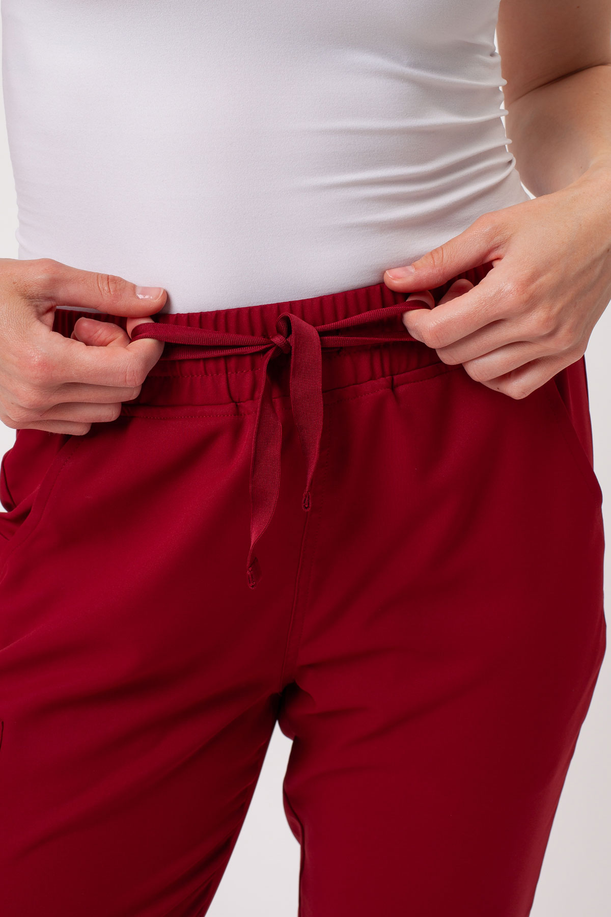 Women's Sunrise Lite Split scrub set burgundy-12