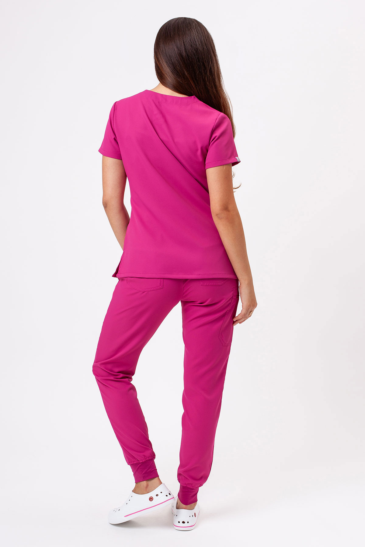Women's Sunrise Lite Fit jogger scrub set raspberry-1