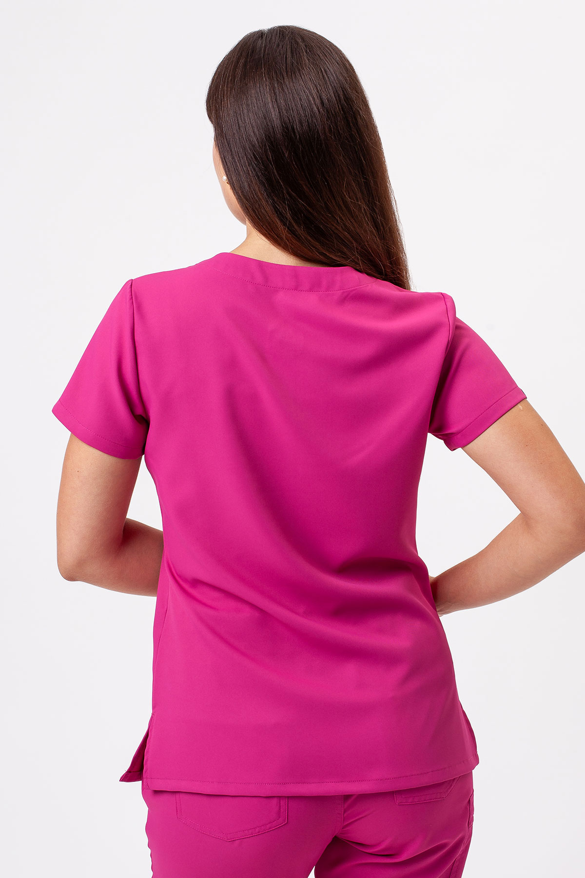 Women's Sunrise Lite Split scrub set raspberry-4
