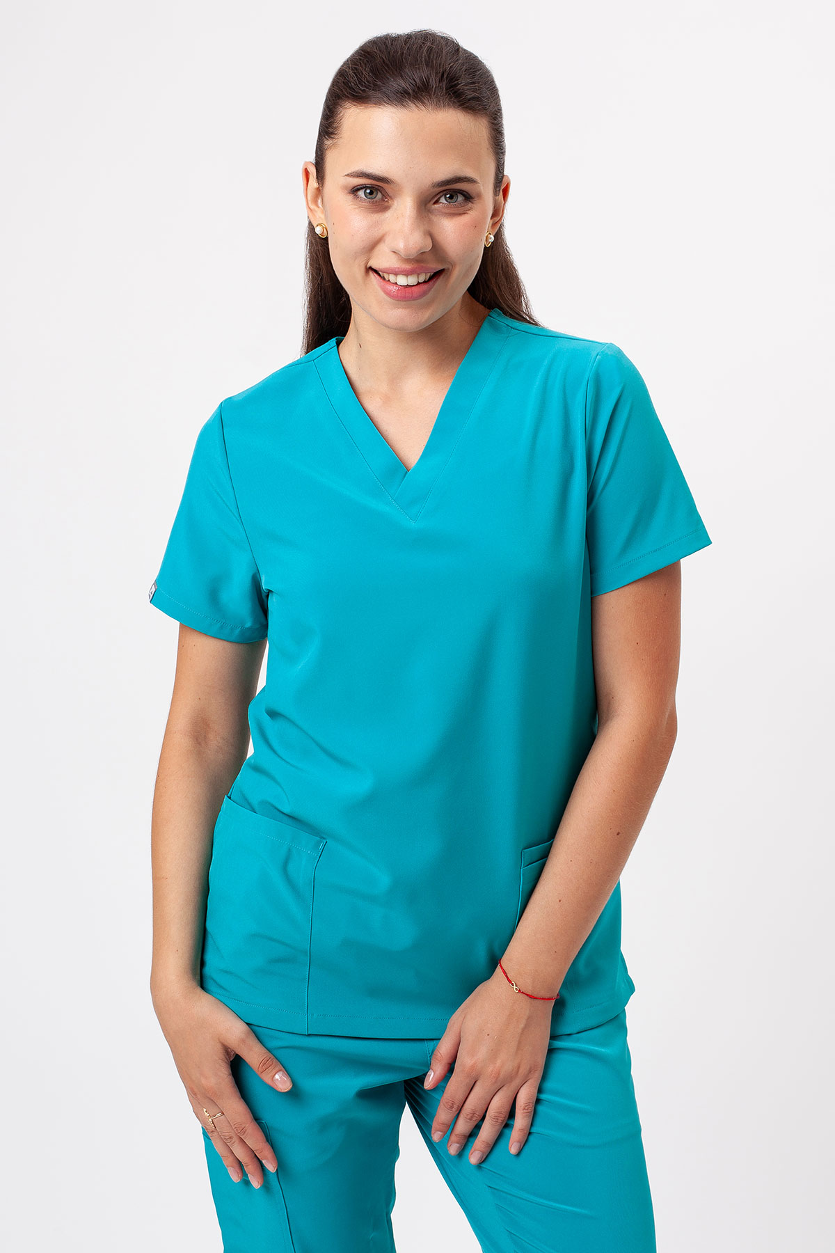 Women's Sunrise Move Go scrub set teal blue-3
