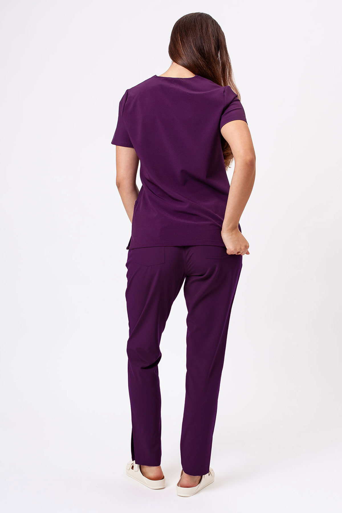 Women's Sunrise Move Line scrub set eggplant-1