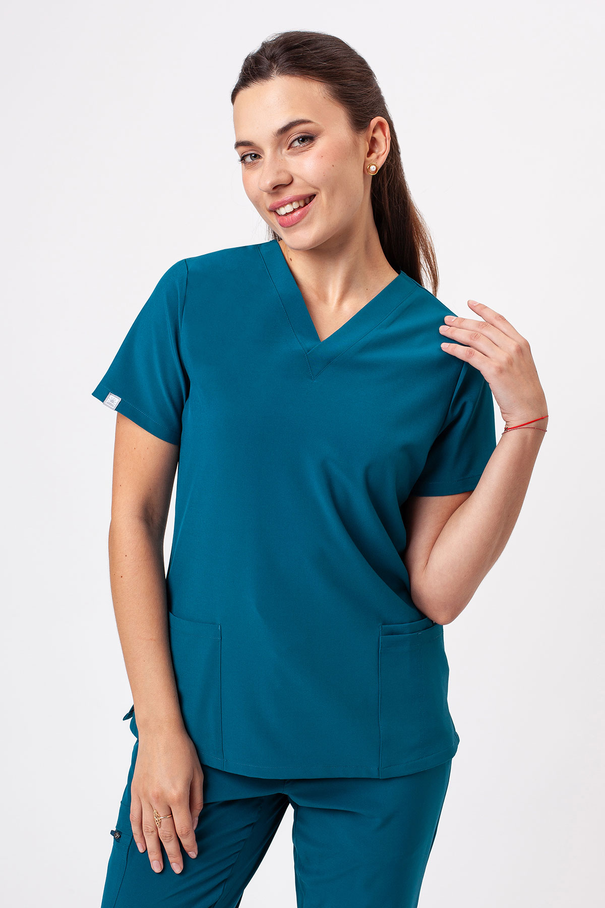 Women's Sunrise Move Zen scrub set caribbean blue-3