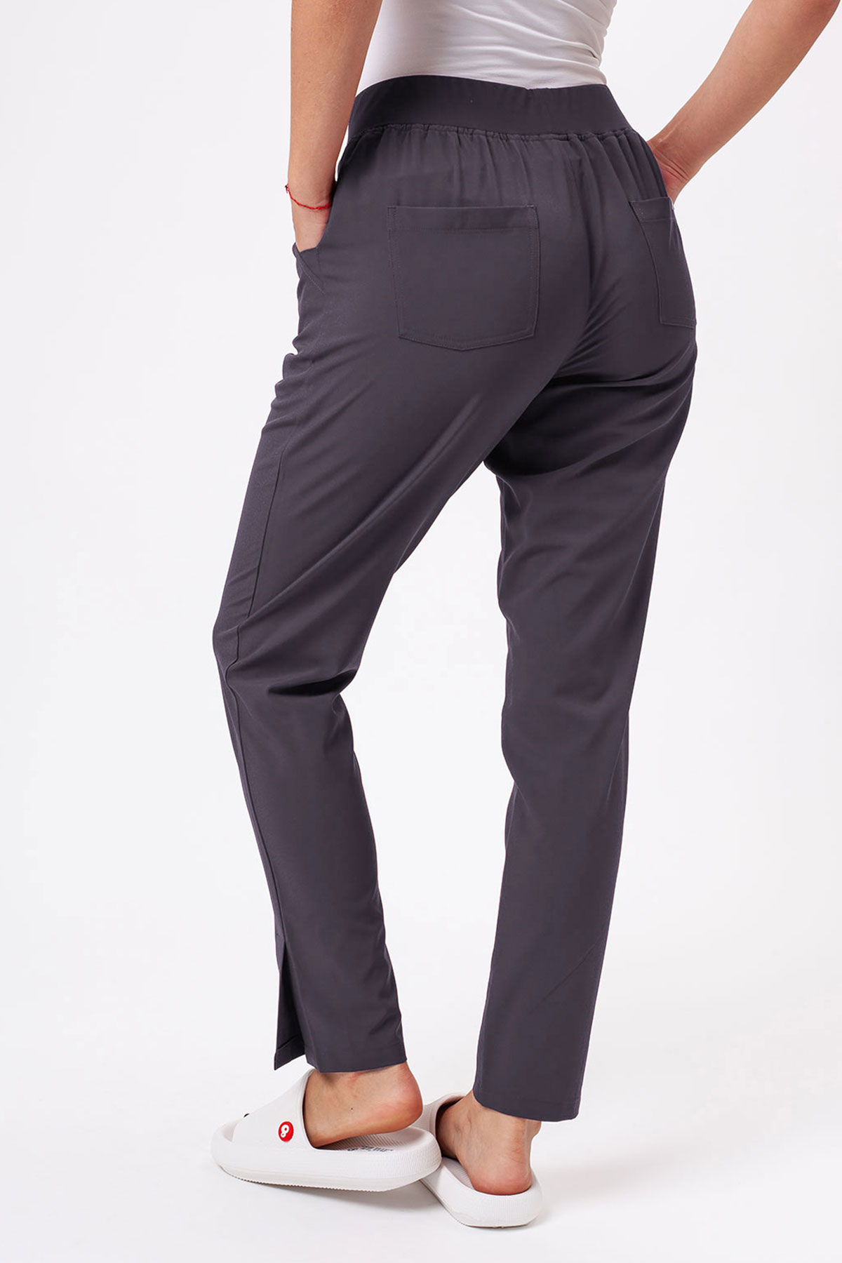 Women's Sunrise Move Line scrub trousers pewter-1