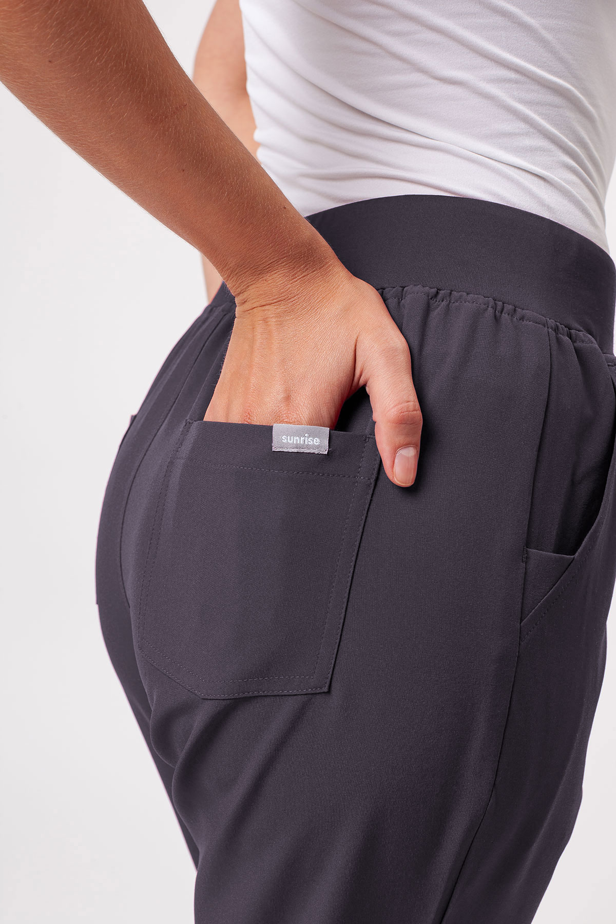 Women's Sunrise Move Line scrub trousers pewter-6