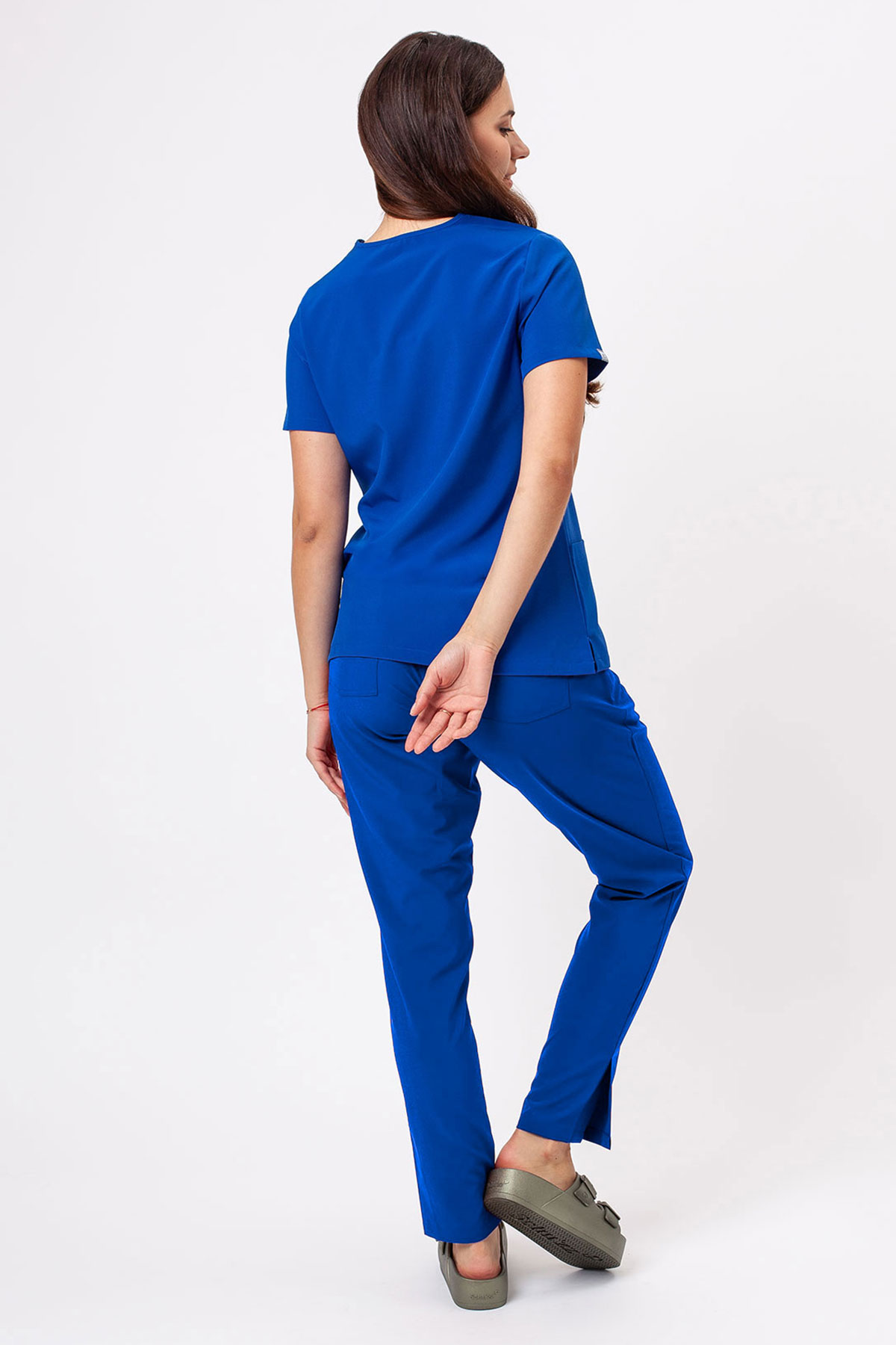 Women's Sunrise Move Line scrub set royal blue-2