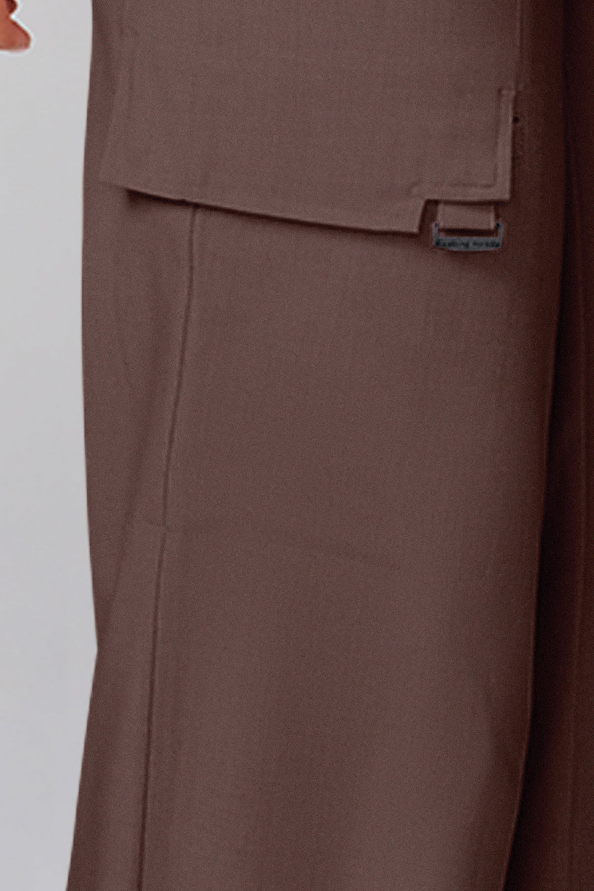 Women's Petite Healing Hands Wide Leg scrub trousers brown-5