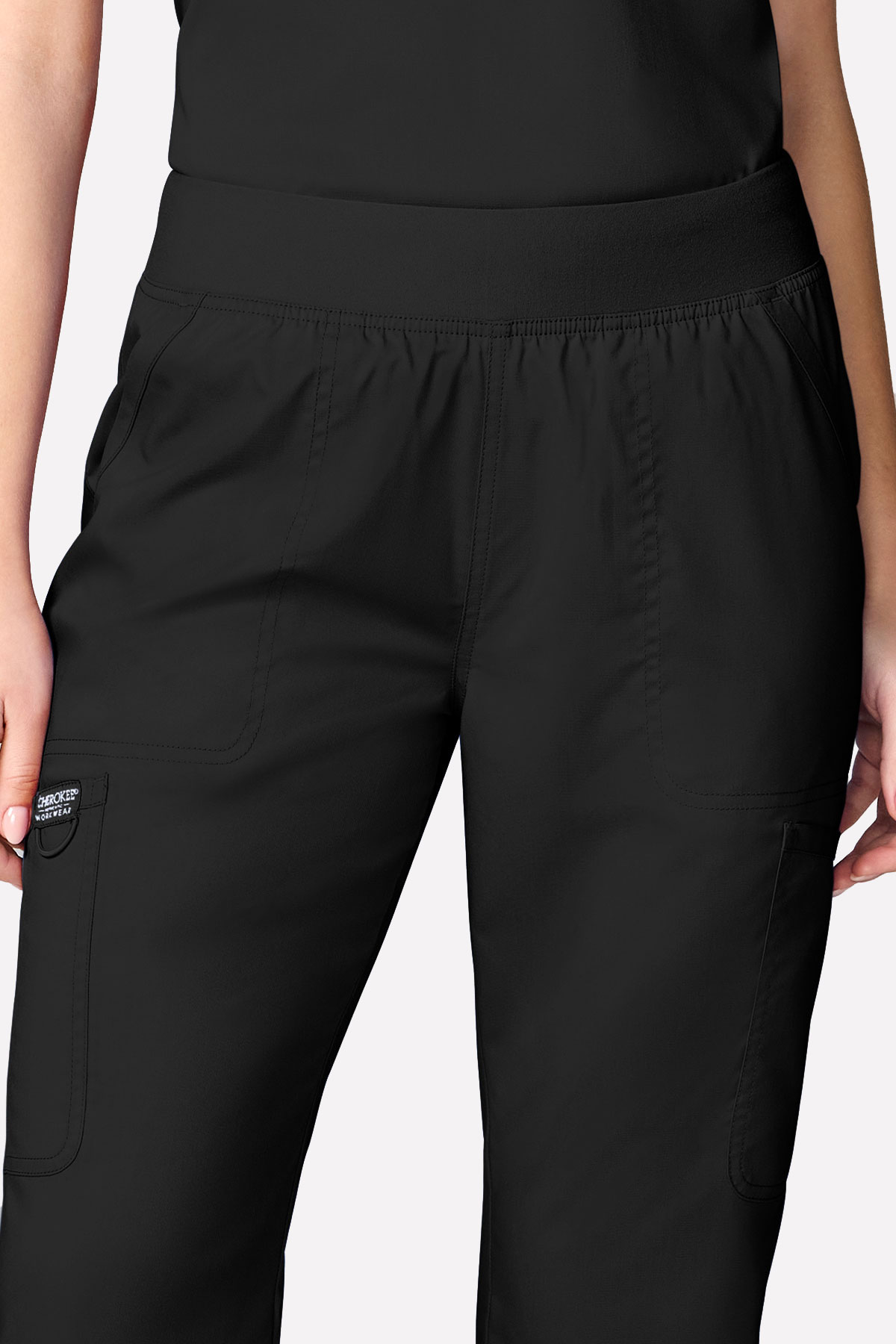 Women's Cherokee Revolution Flared scrub trousers black-2
