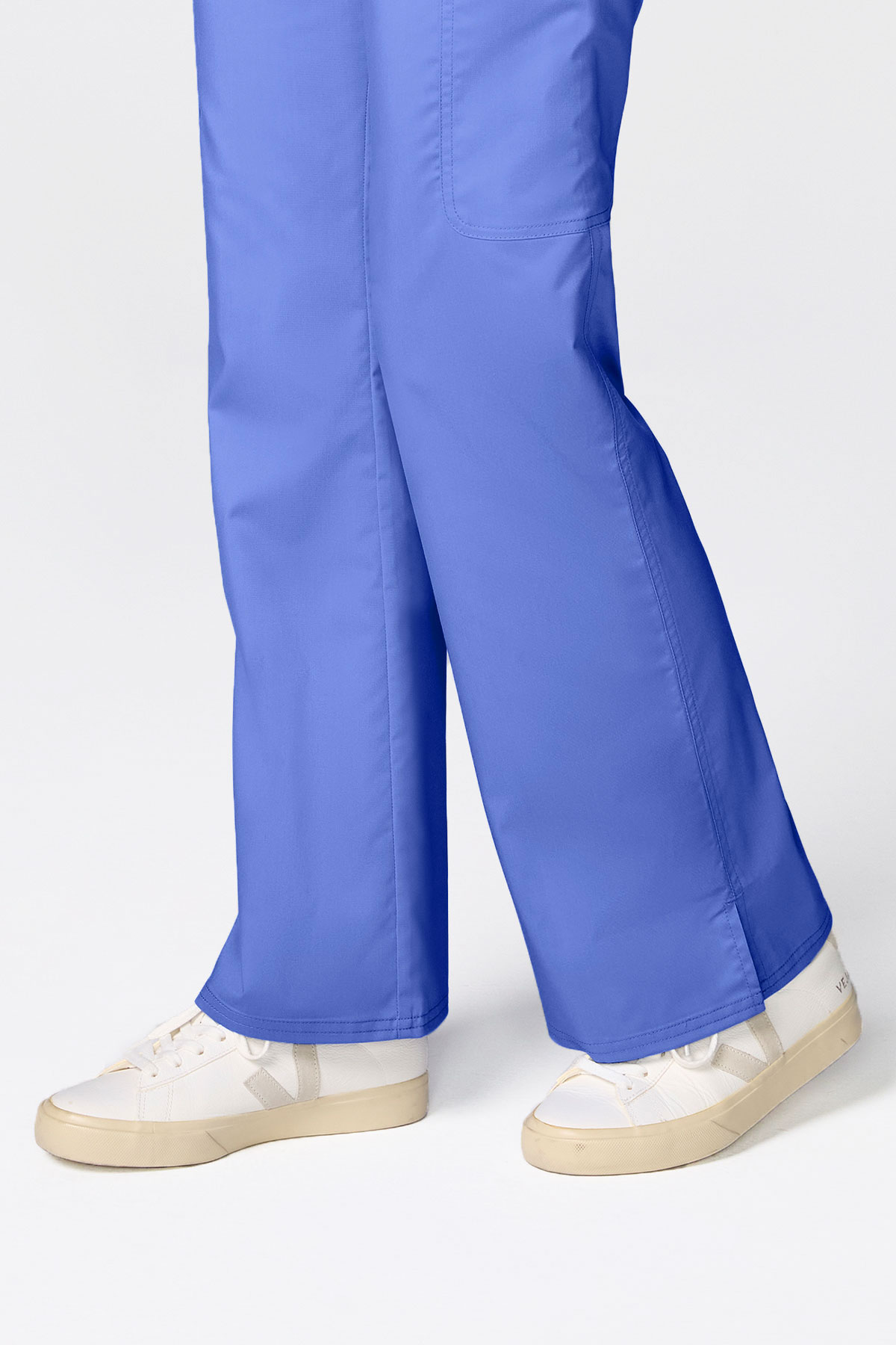 Women's Cherokee Revolution Mandarin Flared scrub set ceil blue-10