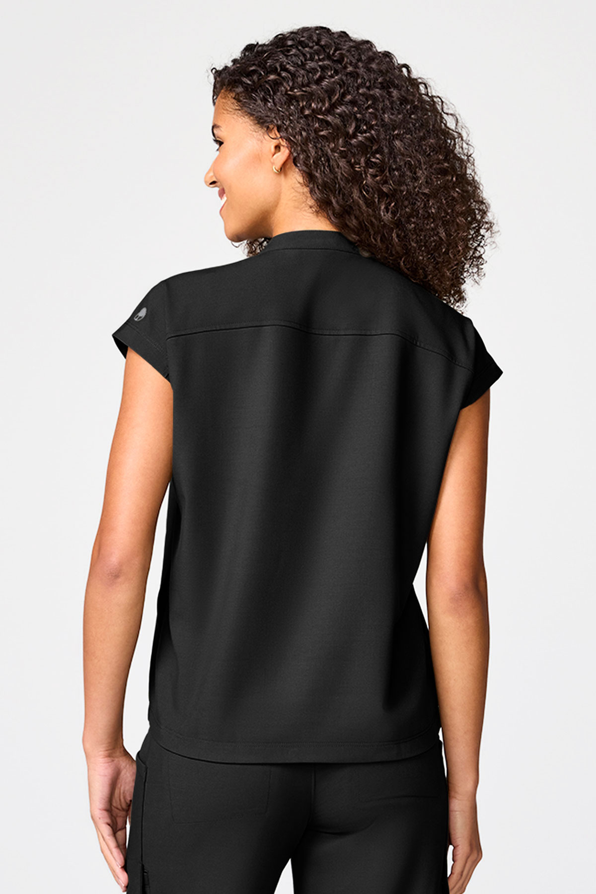 Women's Healing Hands Quest Collar scrub set black-4