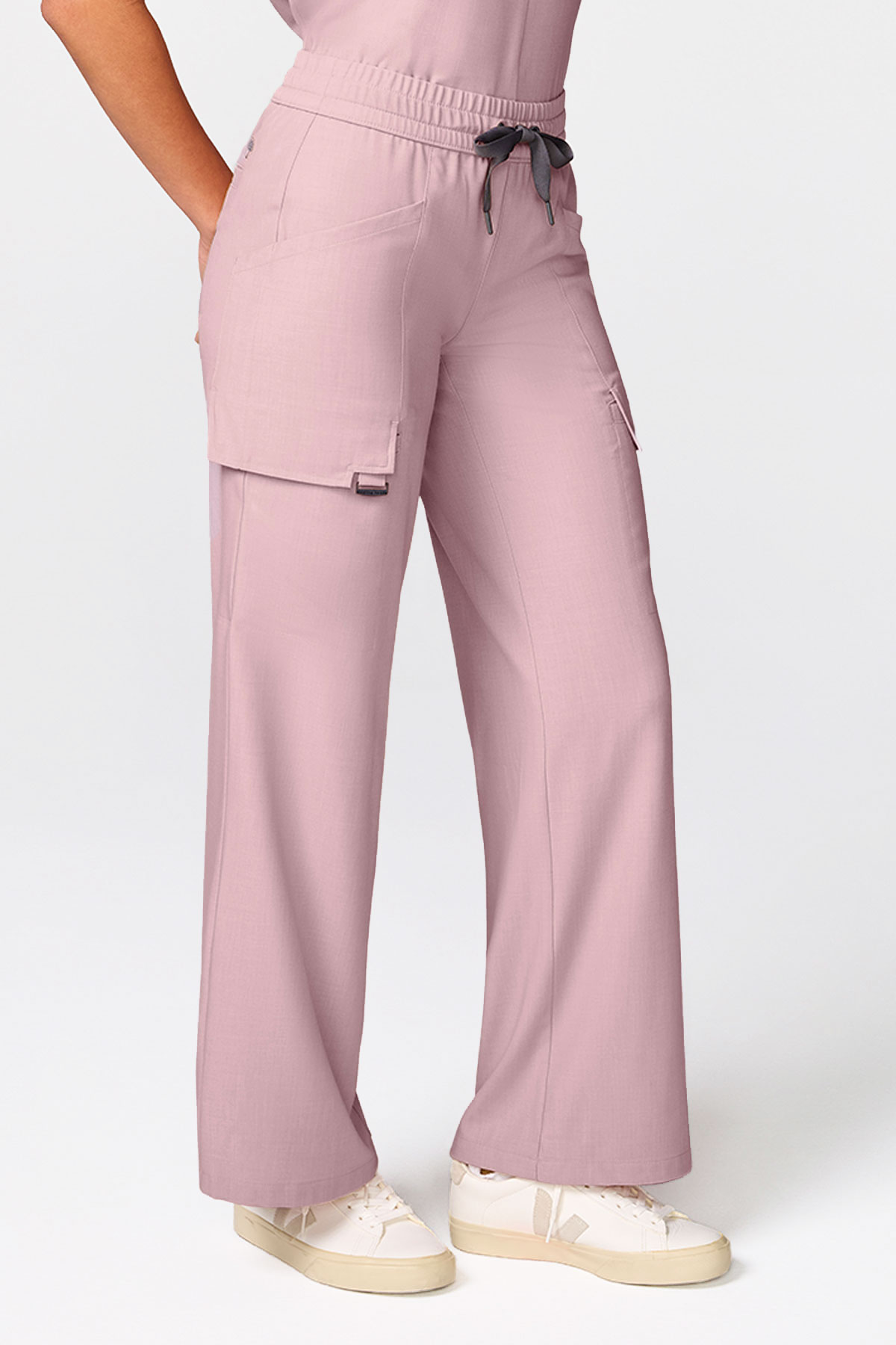Women's Healing Hands Quest Collar scrub set pearly pink-9