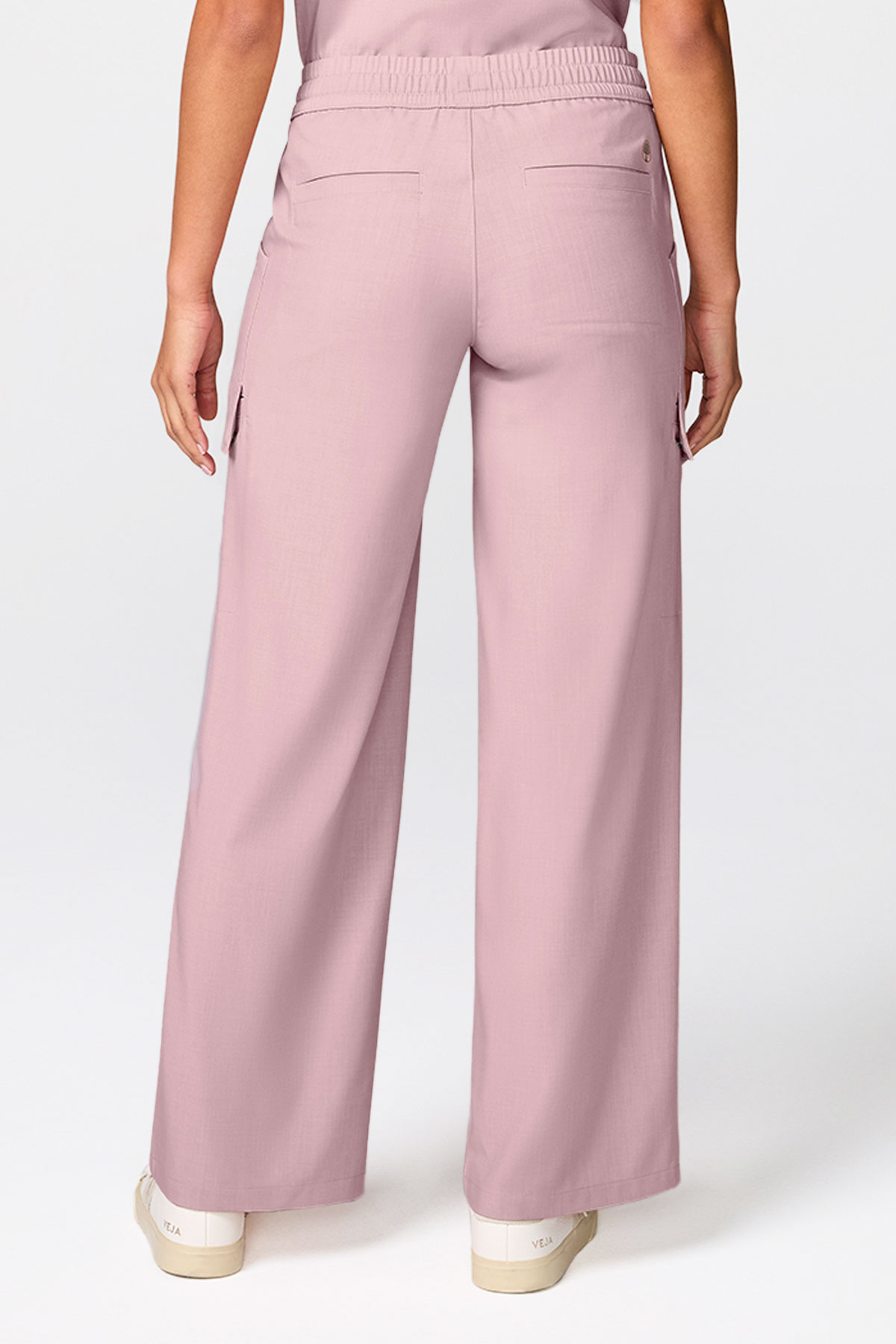 Women's Healing Hands Quest Collar scrub set pearly pink-10
