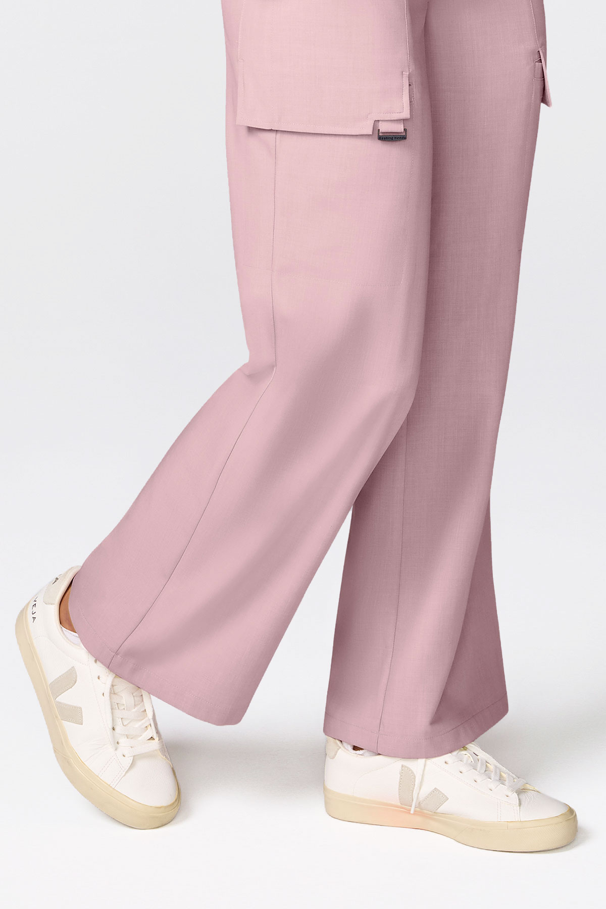 Women's Healing Hands Quest Collar scrub set pearly pink-13