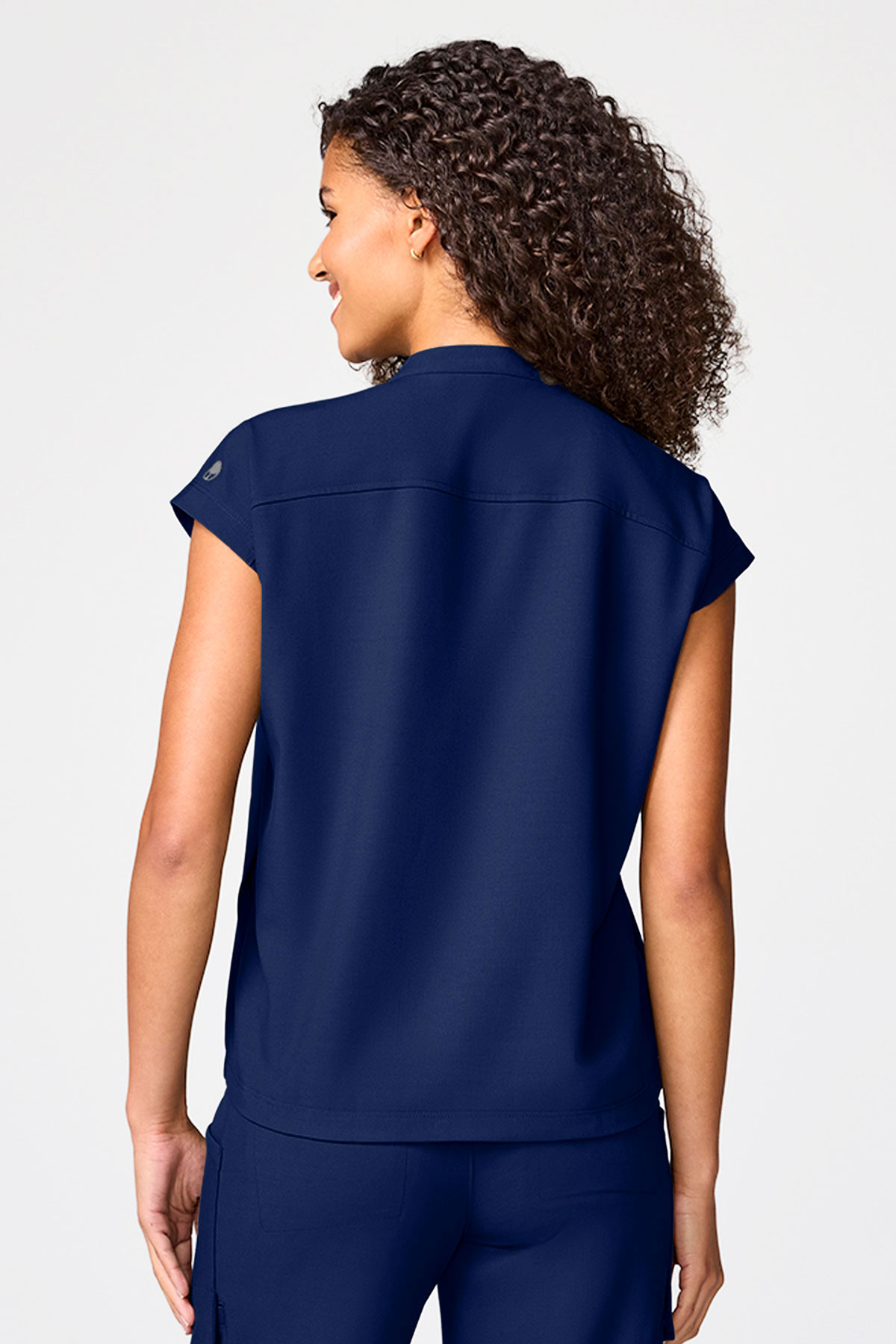 Women's Healing Hands Quest Collar scrub set navy-4