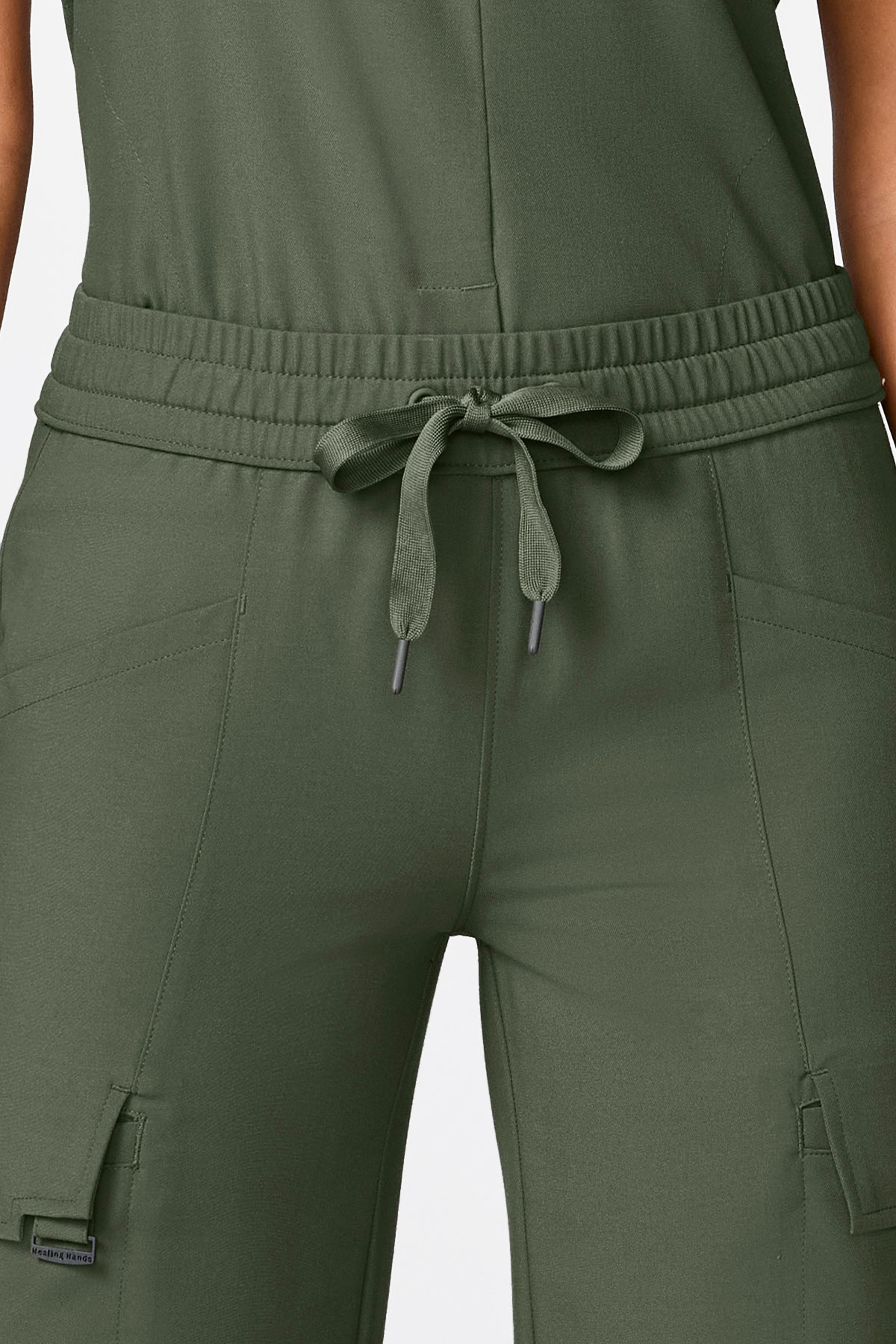 Women's Healing Hands Quest Wide Leg scrub trousers olive-3