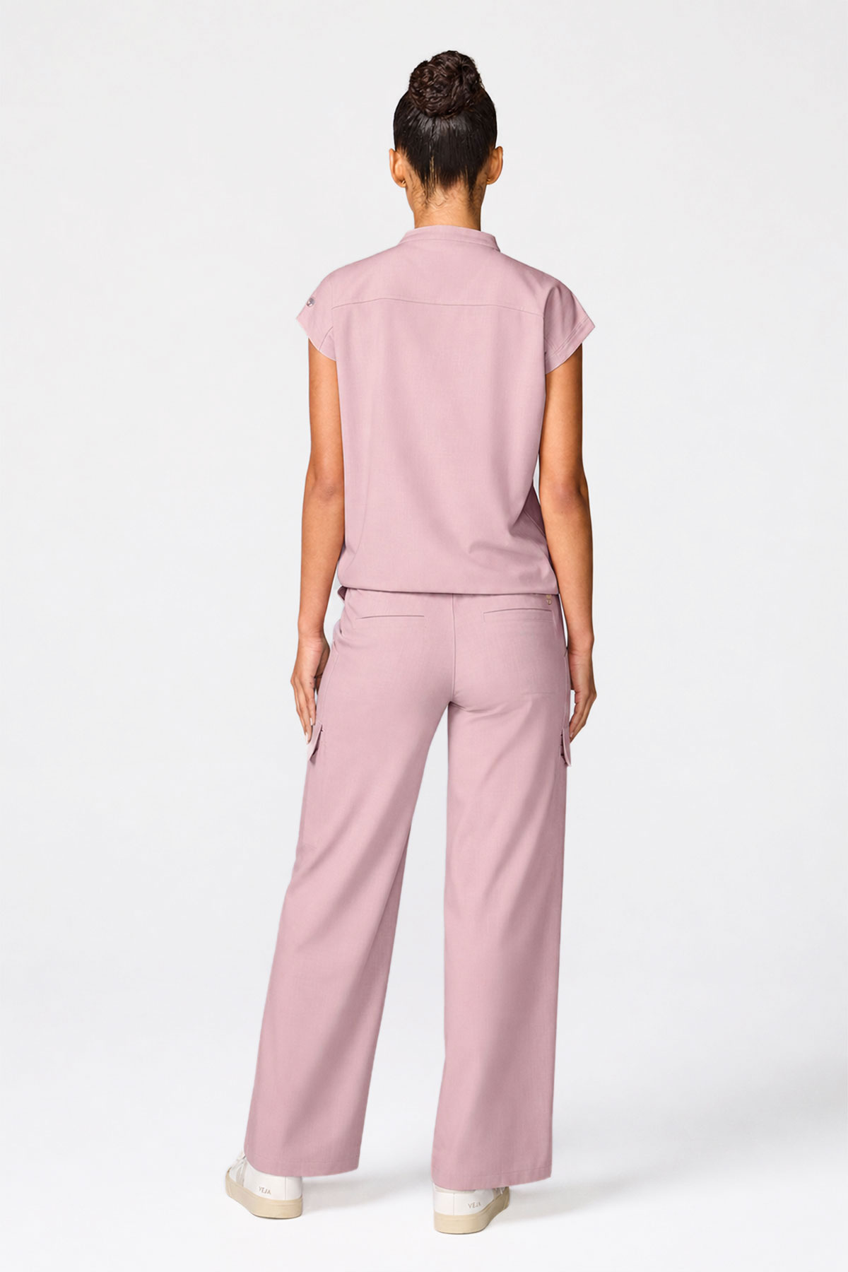 Women's Healing Hands Quest Wide Leg scrub trousers pearly pink-7