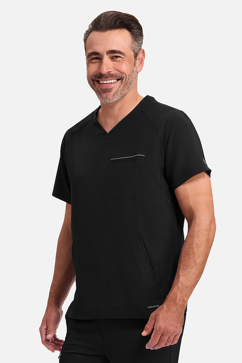 Men's Healing Hands Steven scrubs set black-5