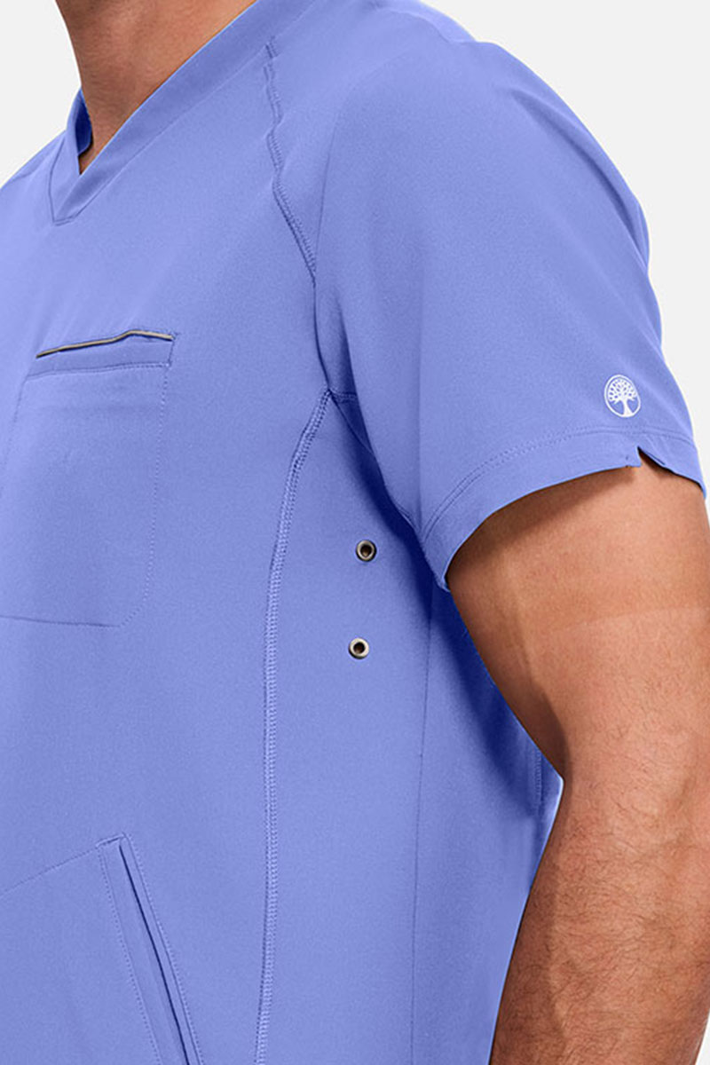 Men's Healing Hands Steven scrub top ciel blue-3