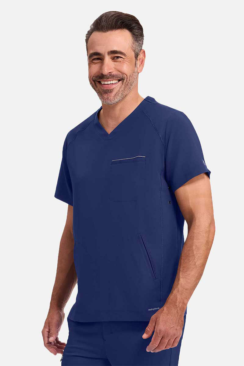 Men's Healing Hands Steven scrubs set navy-4