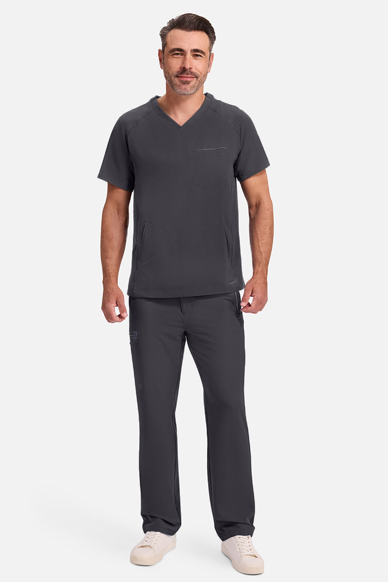 Men's Healing Hands Steven scrub top pewter-6